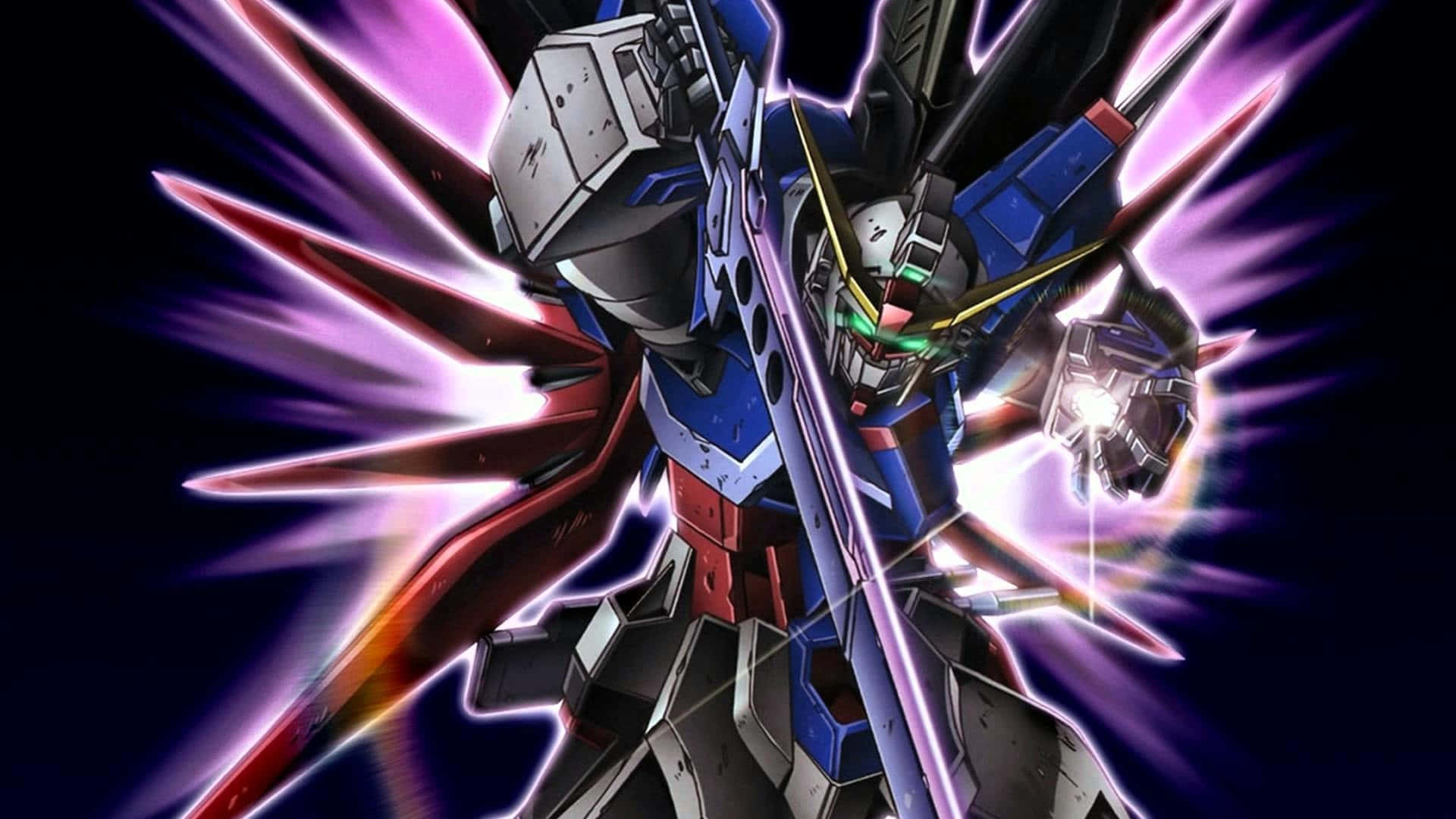blue, red, silver, Full HD Desktop Wallpaper