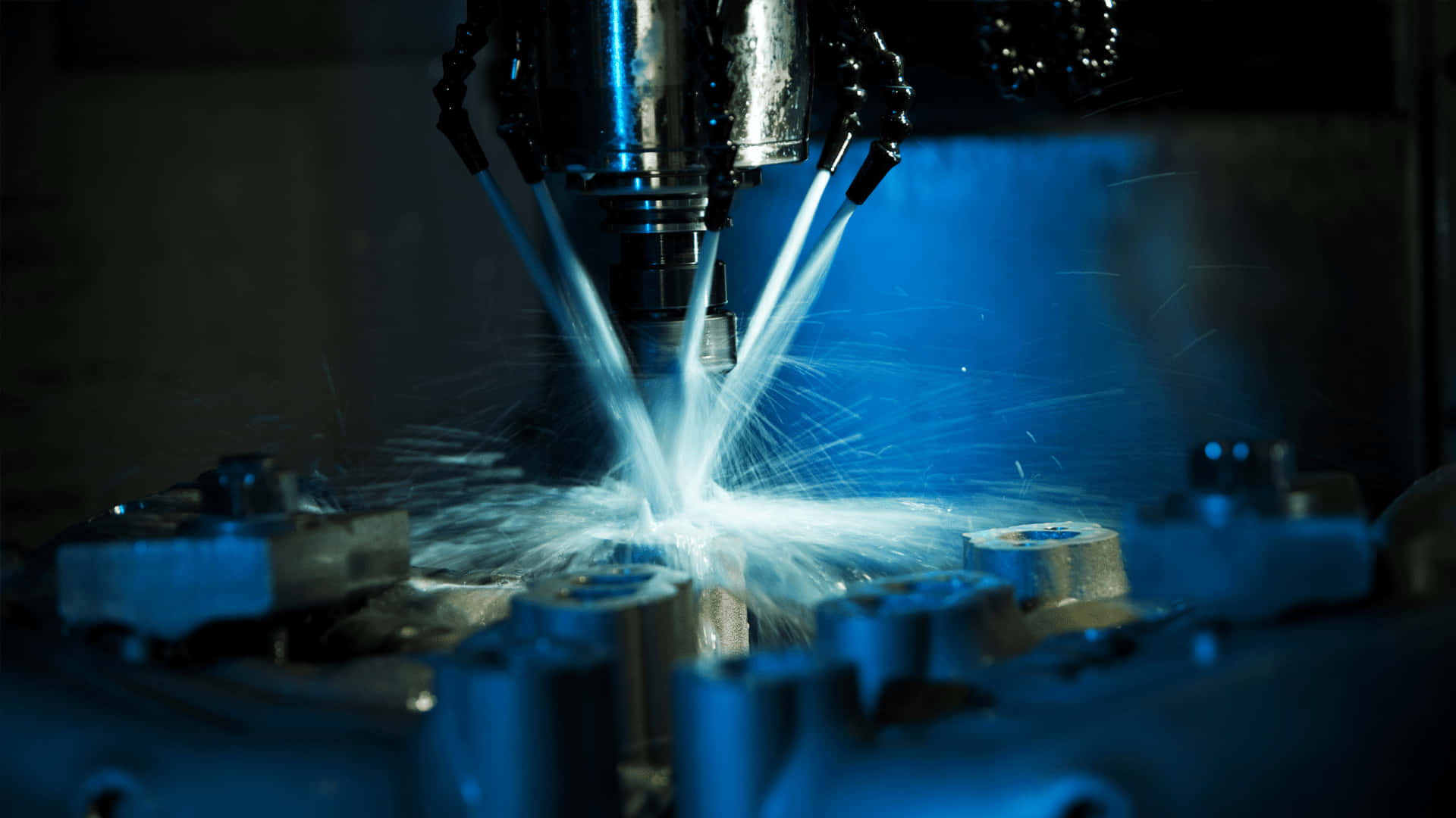 laser cutter, metal, dim industrial workshop, Full HD Desktop Wallpaper