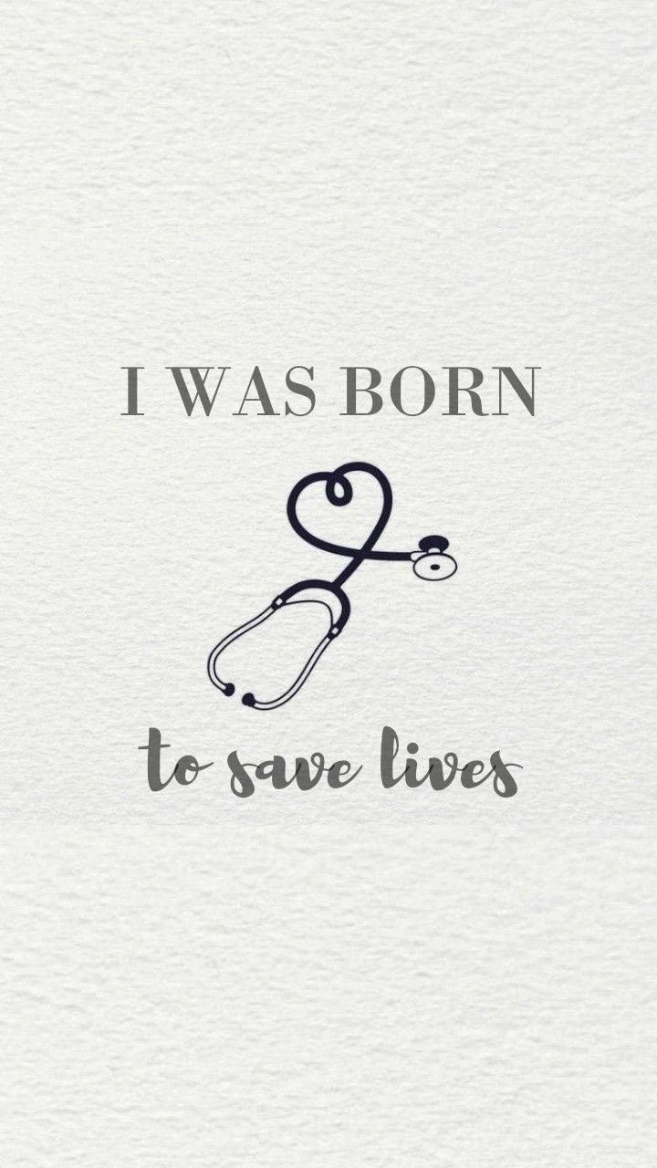 born to save lives, medical motivation, black stethoscope, HD Phone Wallpaper