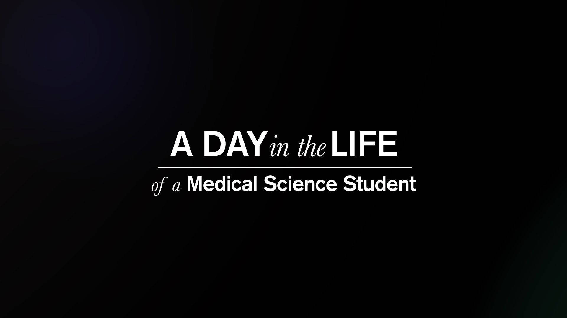 Medical Science Student, dark gradient background, Bold white text, Full HD Desktop Wallpaper