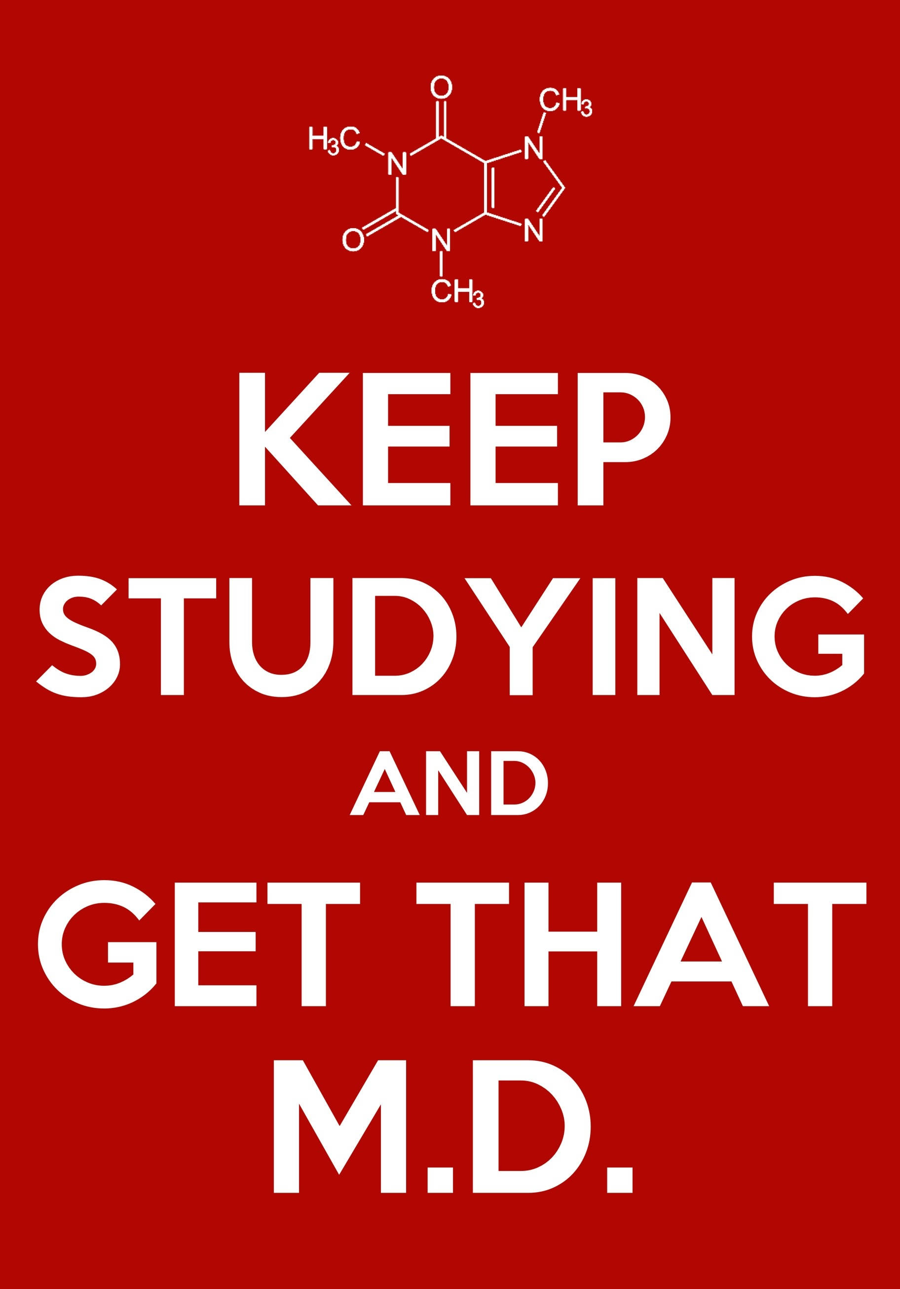 Medical Motivation, red background, white text, 2K Phone Wallpaper