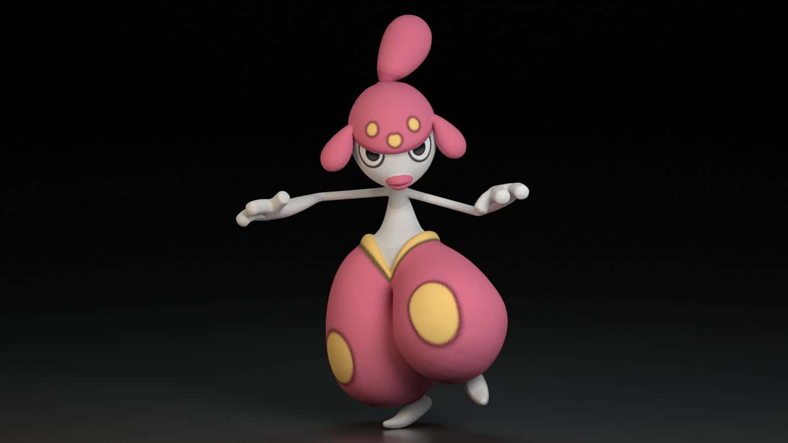 Medicham, pink, anime-style, HD Desktop Wallpaper