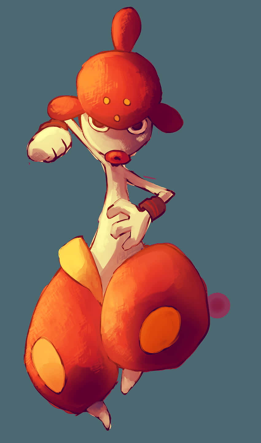 Medicham, orange, large eyes, HD Phone Wallpaper