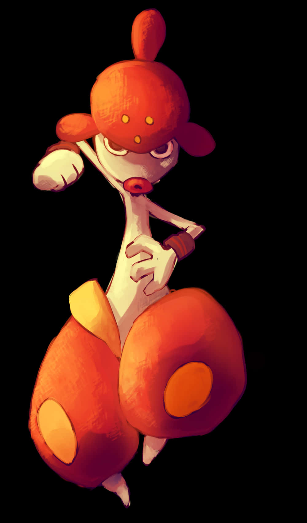 Medicham, orange, large eyes, HD Phone Wallpaper