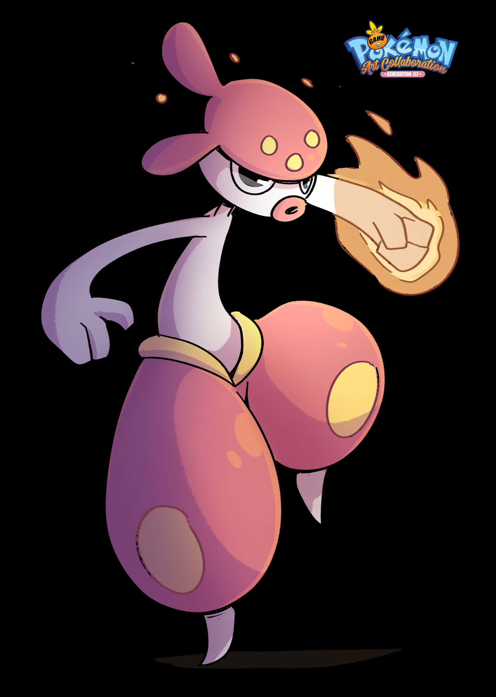 Medicham, flame, pink, Full HD Phone Wallpaper