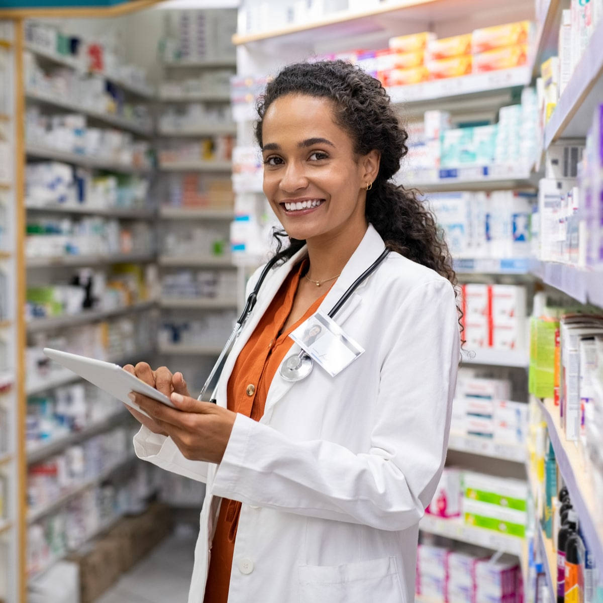 pharmacist, white coat, tablet, SD Desktop Wallpaper
