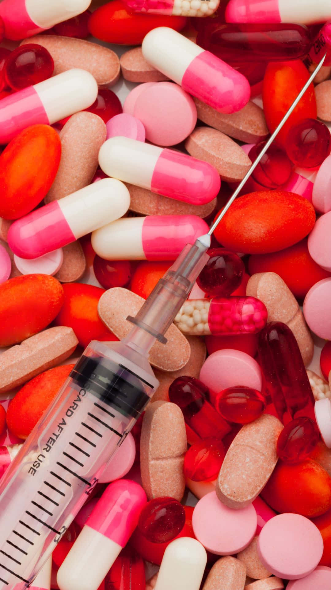 syringe, pills, capsules, Full HD Phone Wallpaper