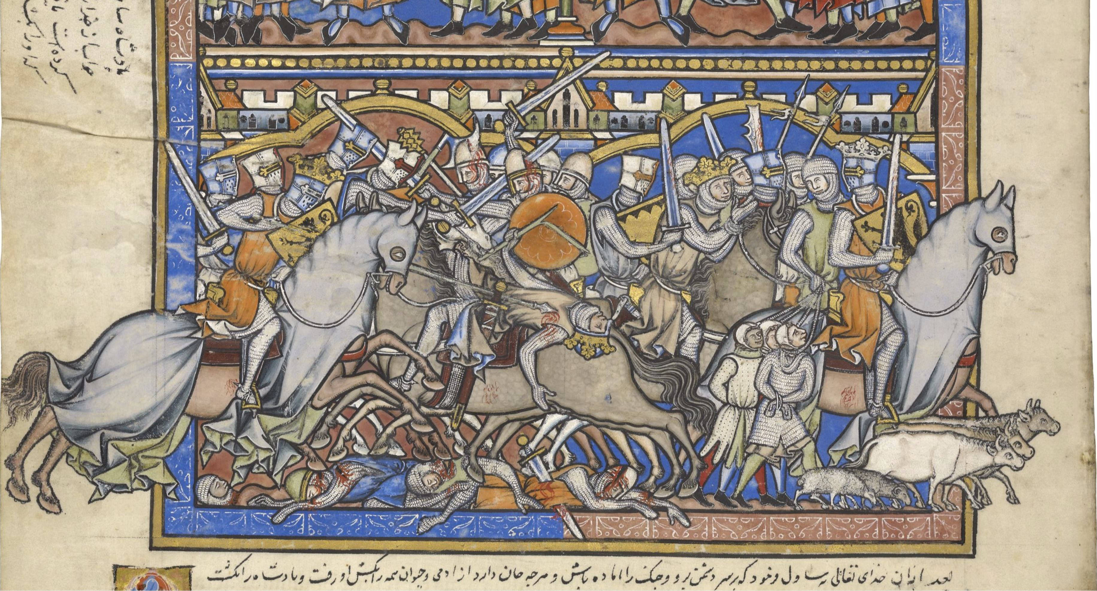Medieval, knights in armor, clashing on horseback, 2K Desktop Wallpaper