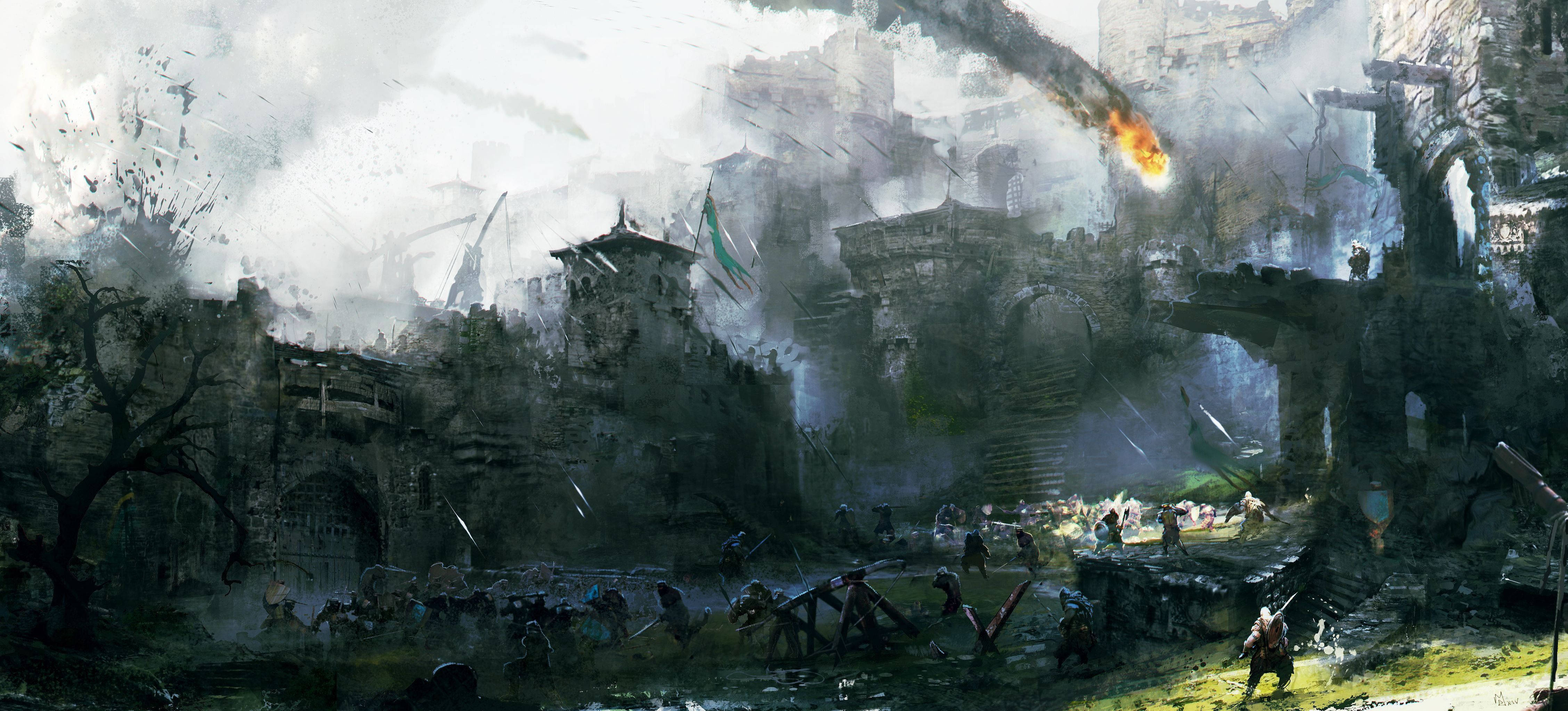 medieval, siege, knights, 4K Desktop Wallpaper