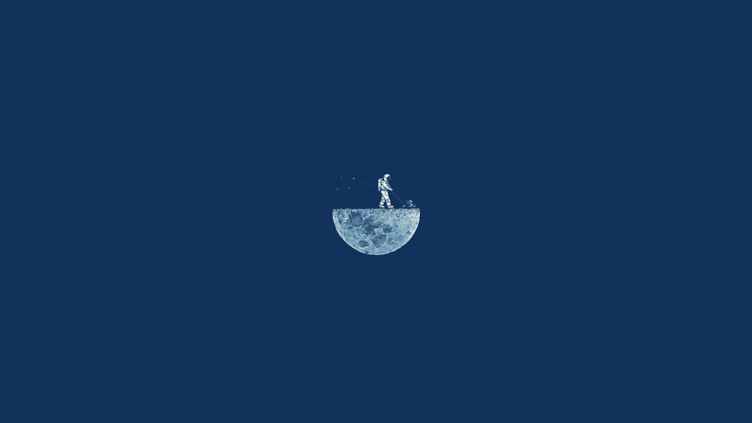 Meditation iPhone, astronaut, moon, 2K Desktop Wallpaper