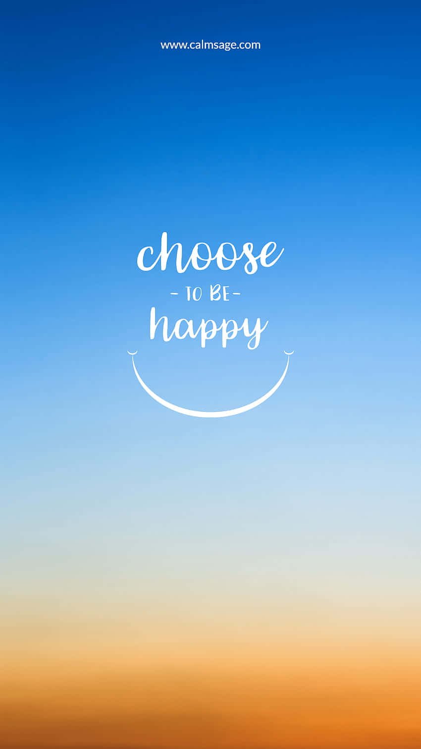 iPhone, serene gradient sky, blue to orange, HD Phone Wallpaper