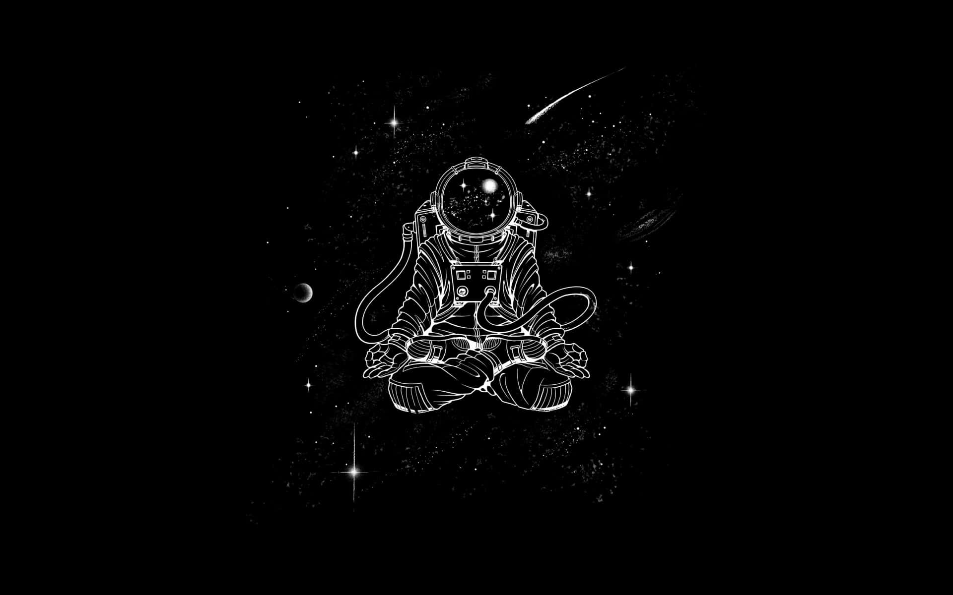 Space Meditation iPhone, astronaut, stars, Full HD Desktop Wallpaper