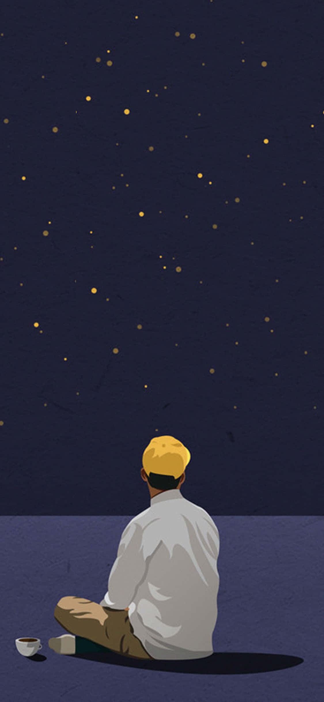 Meditation iPhone, 1125 x 2436, blonde man, Full HD Phone Wallpaper