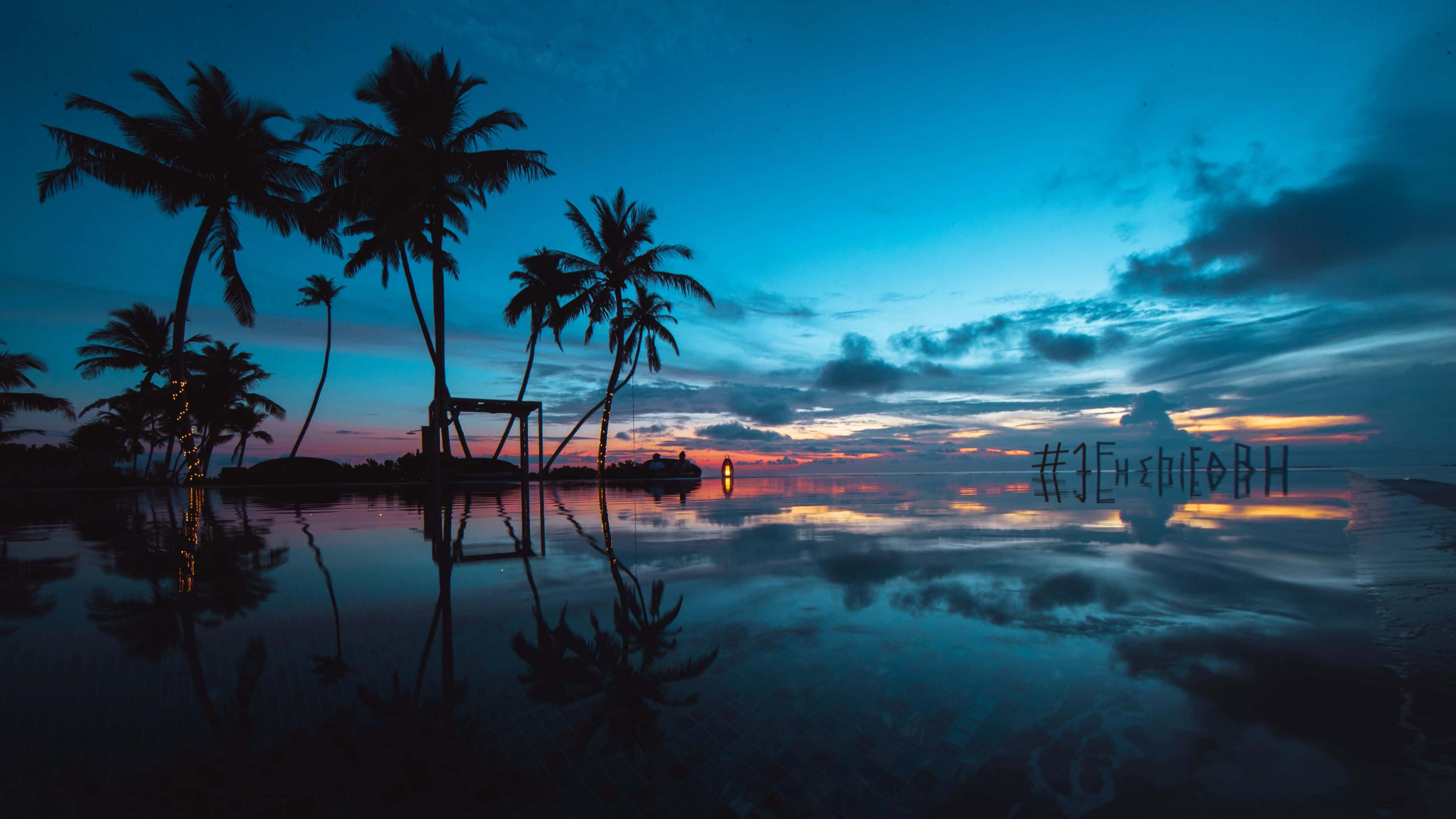 Mediterranean Ocean, twilight sky, deep blues, 4K Desktop Wallpaper