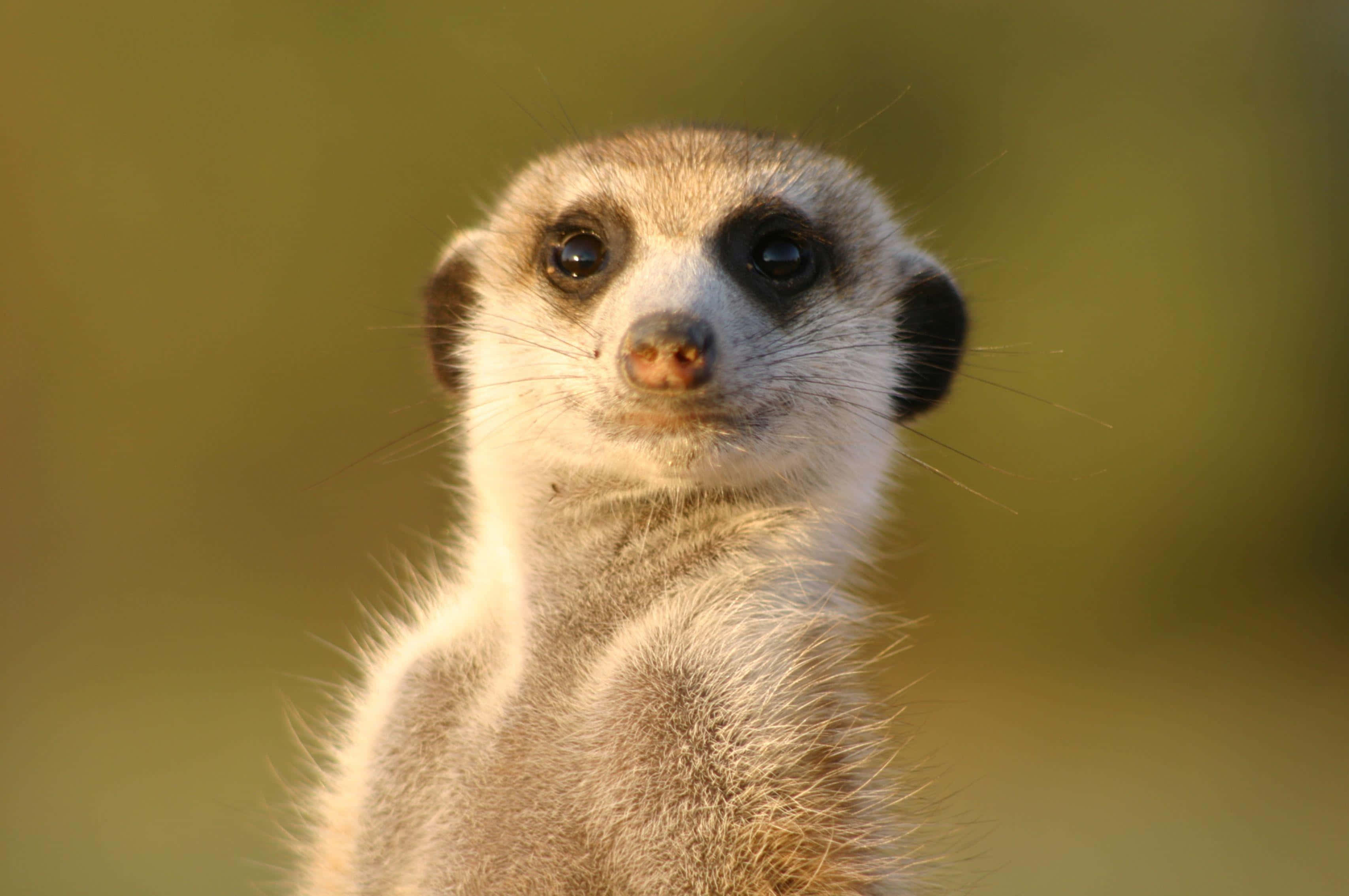 Meerkat, watchful eyes, wide curious eyes, 2K Desktop Wallpaper