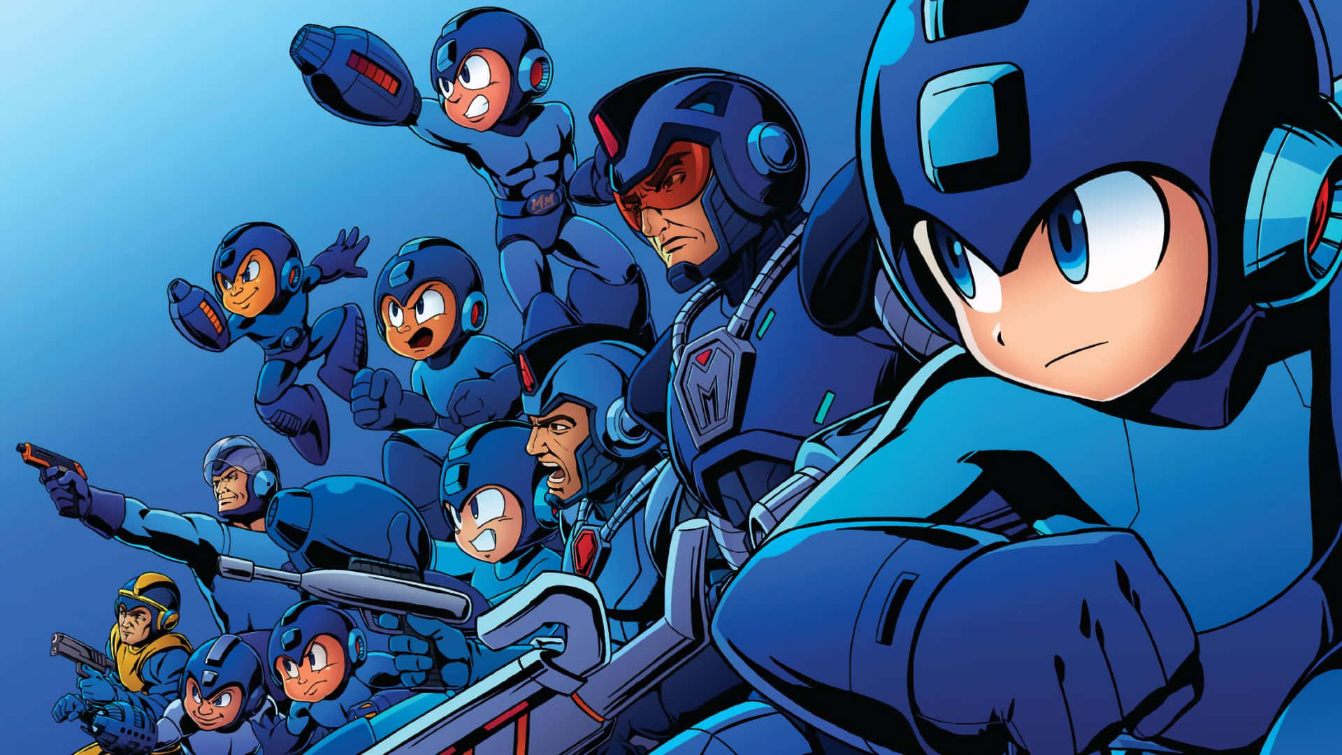 Mega Man, Mega Man X, blue-armored, Full HD Desktop Wallpaper