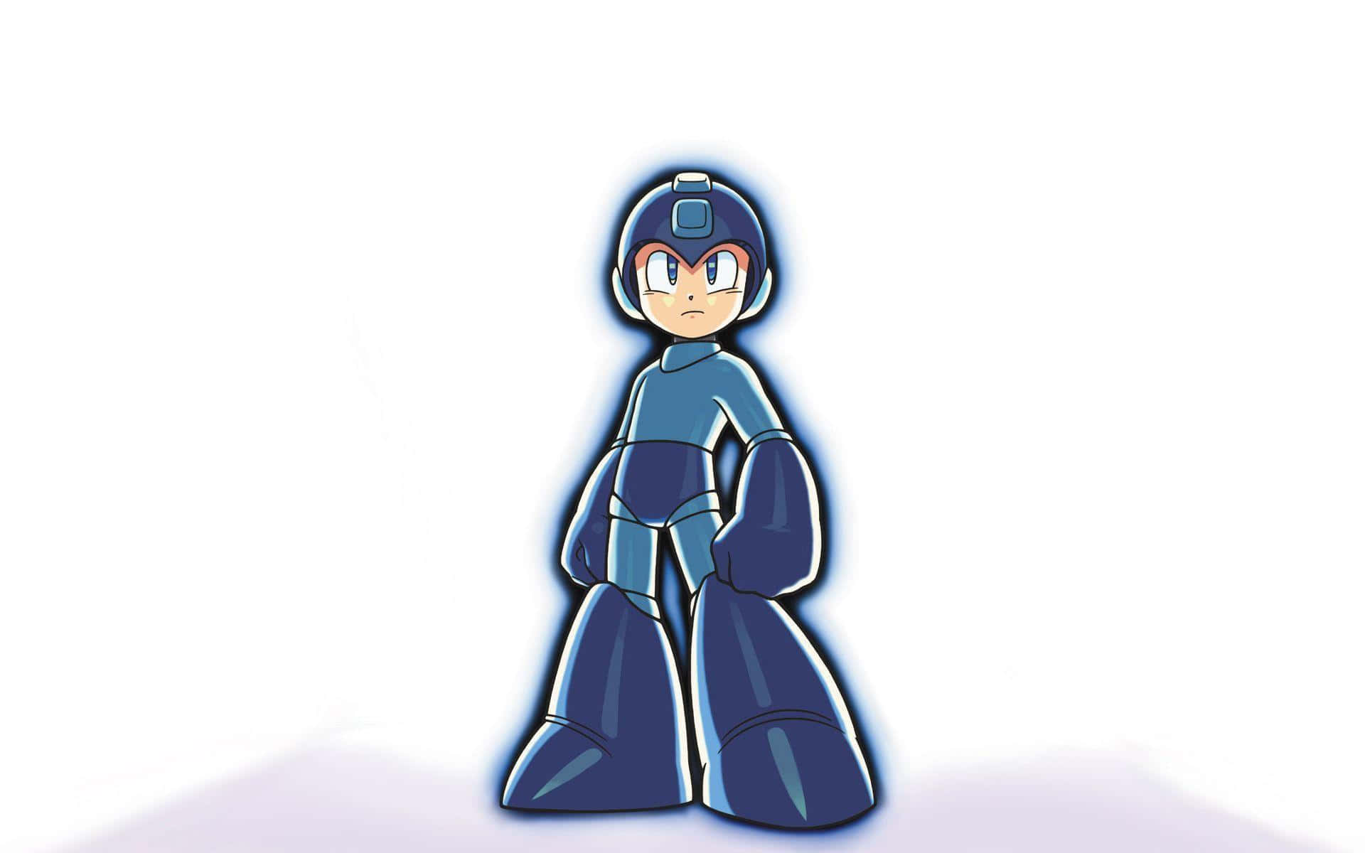 Mega Man, blue armored robot, heroic robotic protagonist, Full HD Desktop Wallpaper