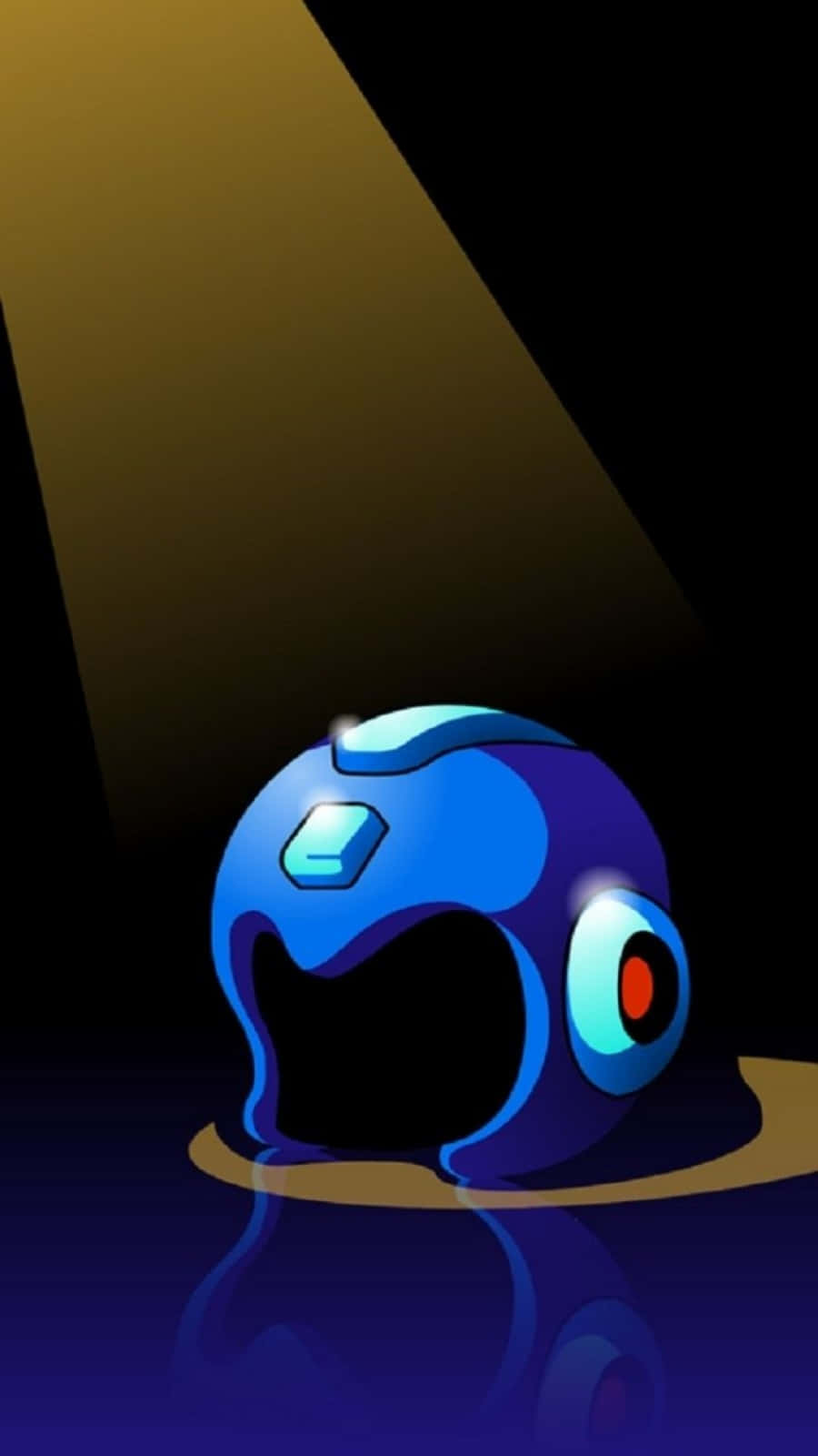 Mega Man, glowing blue robotic helmet, red eye, HD Phone Wallpaper