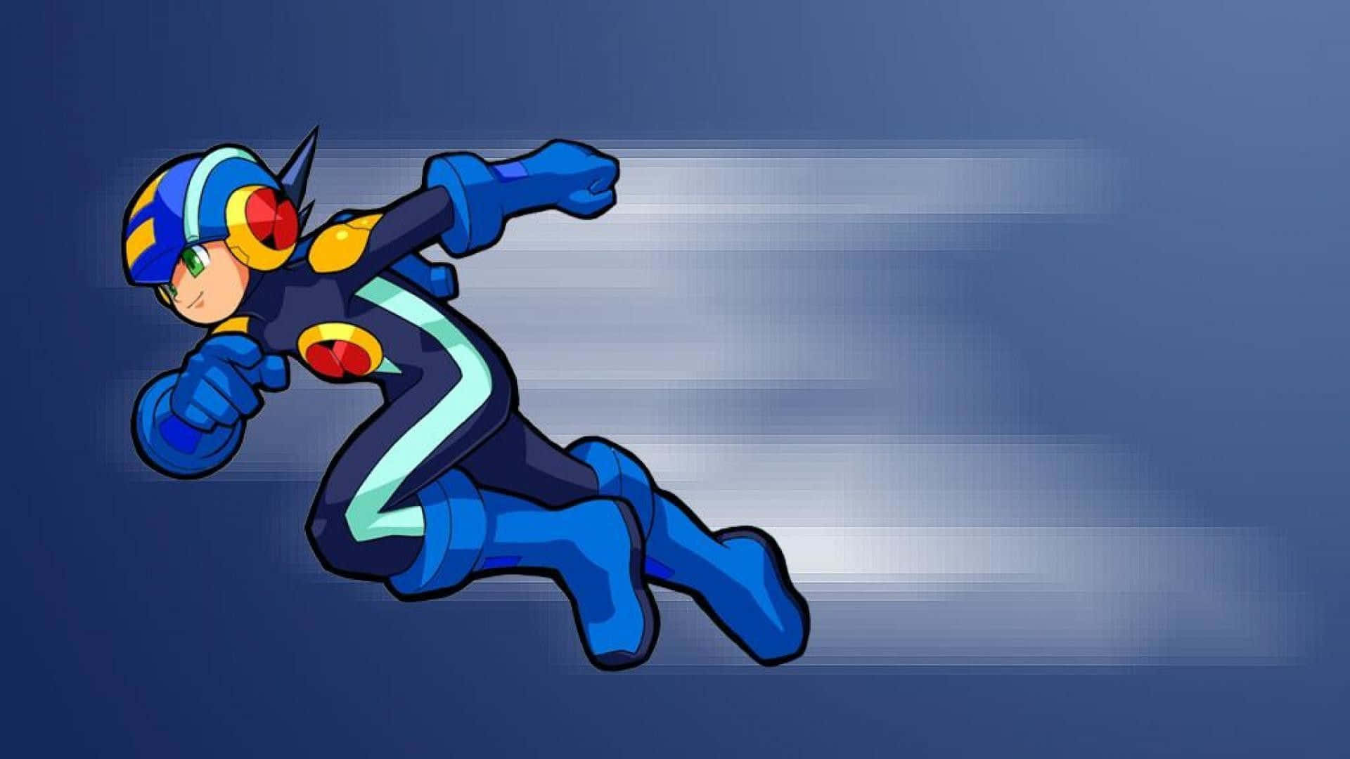 Mega Man, blue armored, anime hero, Full HD Desktop Wallpaper