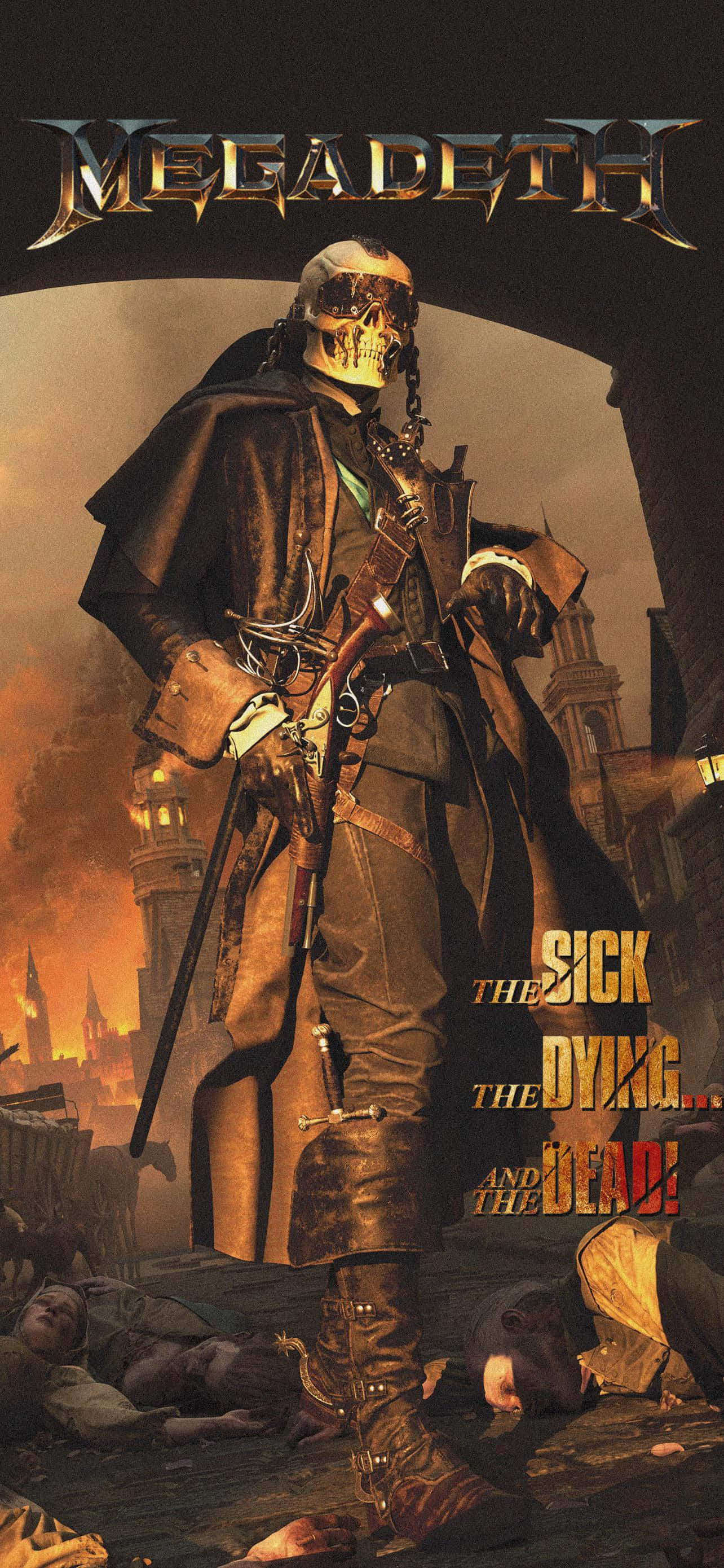Megadeth, skeletal warrior, leather armor, 2K Phone Wallpaper