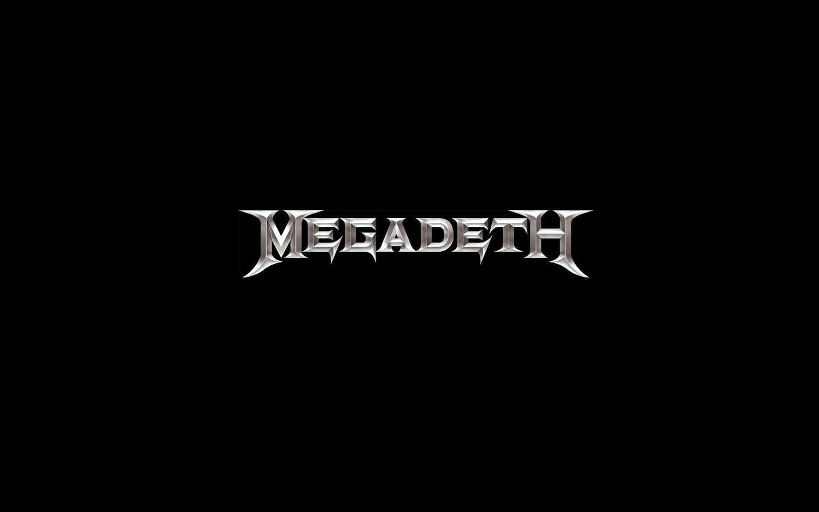 Megadeth, black background, sharp metallic lettering, HD Desktop Wallpaper