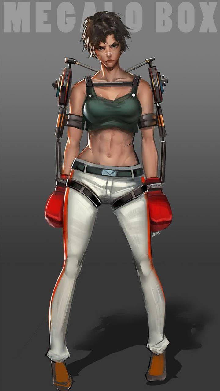 Megalo Box, green top, white pants, HD Phone Wallpaper