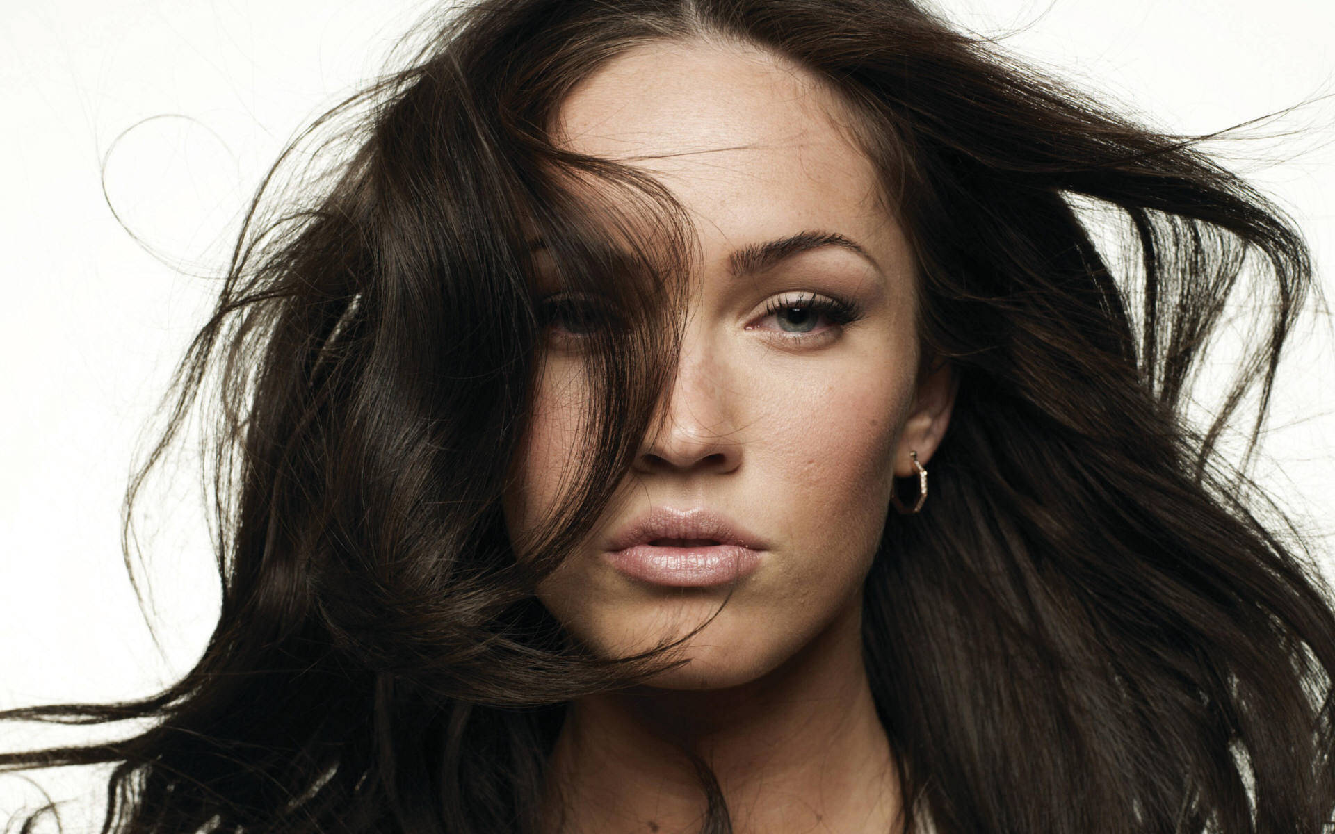 Megan Fox, HD, windswept hair, Full HD Desktop Wallpaper