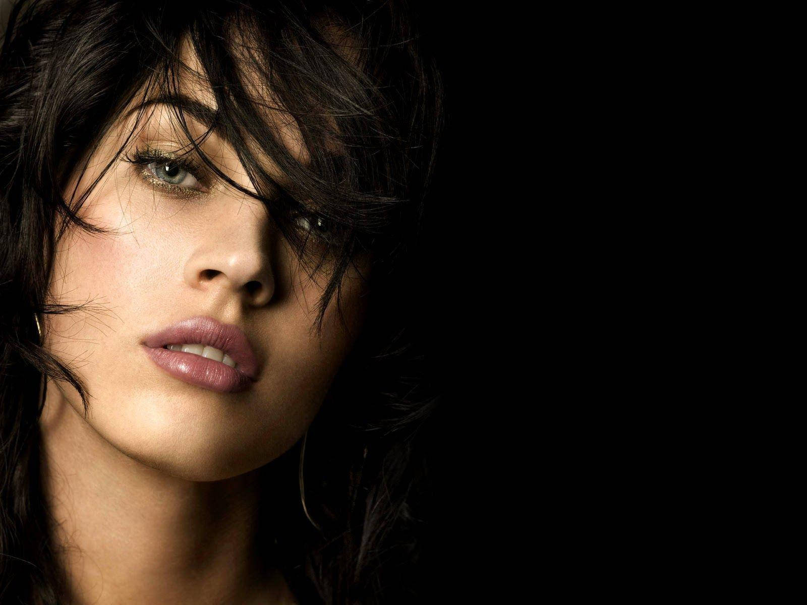 Megan Fox, dark hair, green eyes, HD Desktop Wallpaper