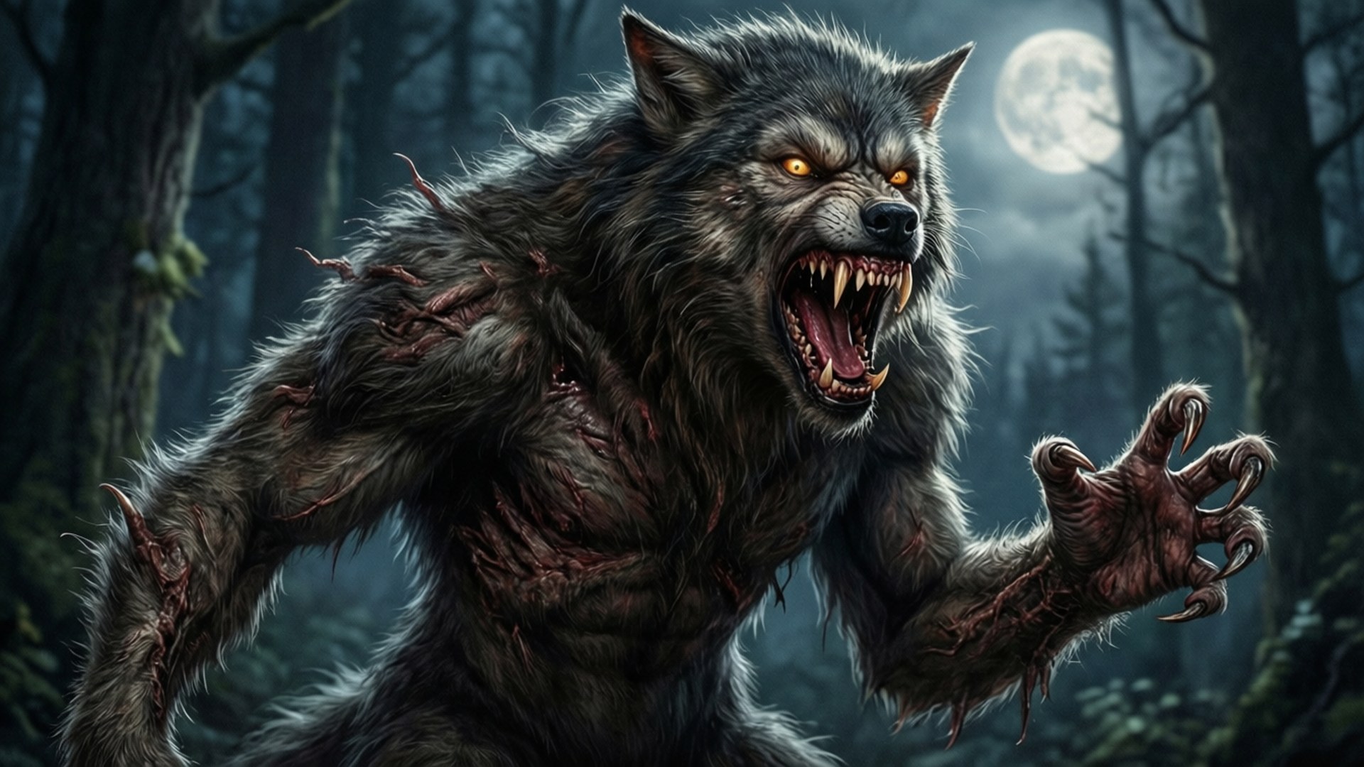 Meghan Ory, werewolf, full moon, Full HD Desktop Wallpaper