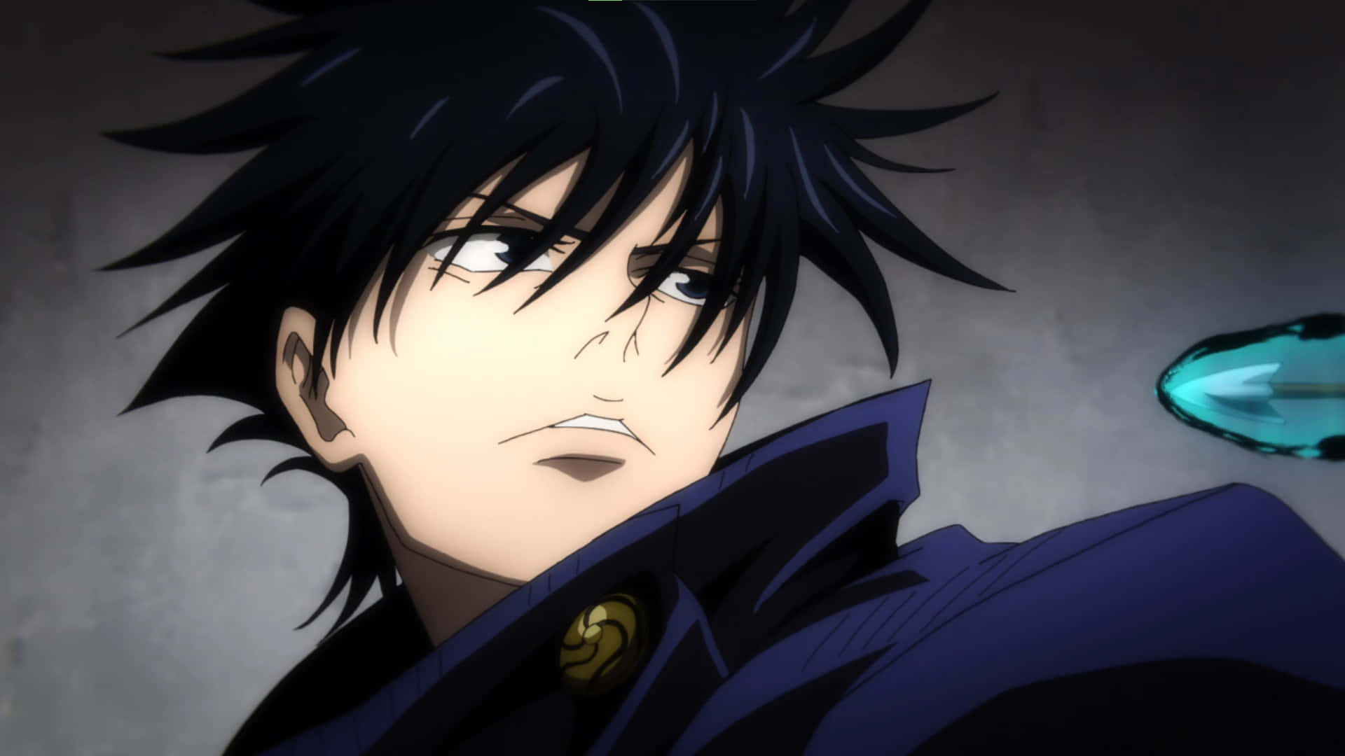 Megumi Fushiguro, spiky black hair, blue coat, Full HD Desktop Wallpaper