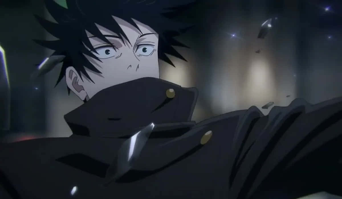 Megumi Fushiguro, spiky black hair, intense eyes, SD Desktop Wallpaper