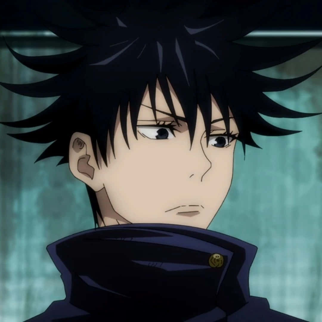 Megumi Fushiguro, spiky black hair, intense eyes, SD Desktop Wallpaper