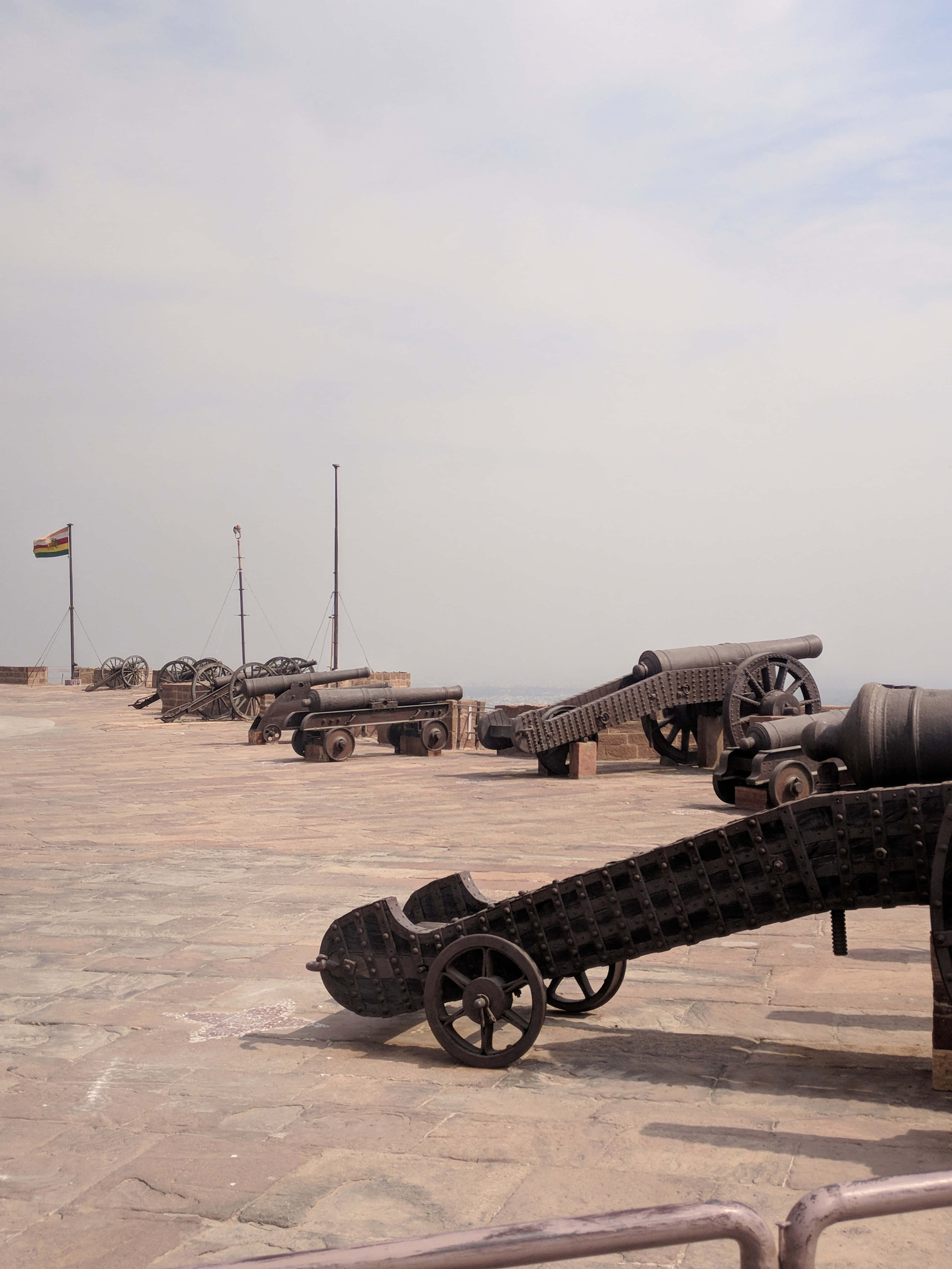 Mehrangarh Fort, cannons, stone fortress rampart, 4K Phone Wallpaper