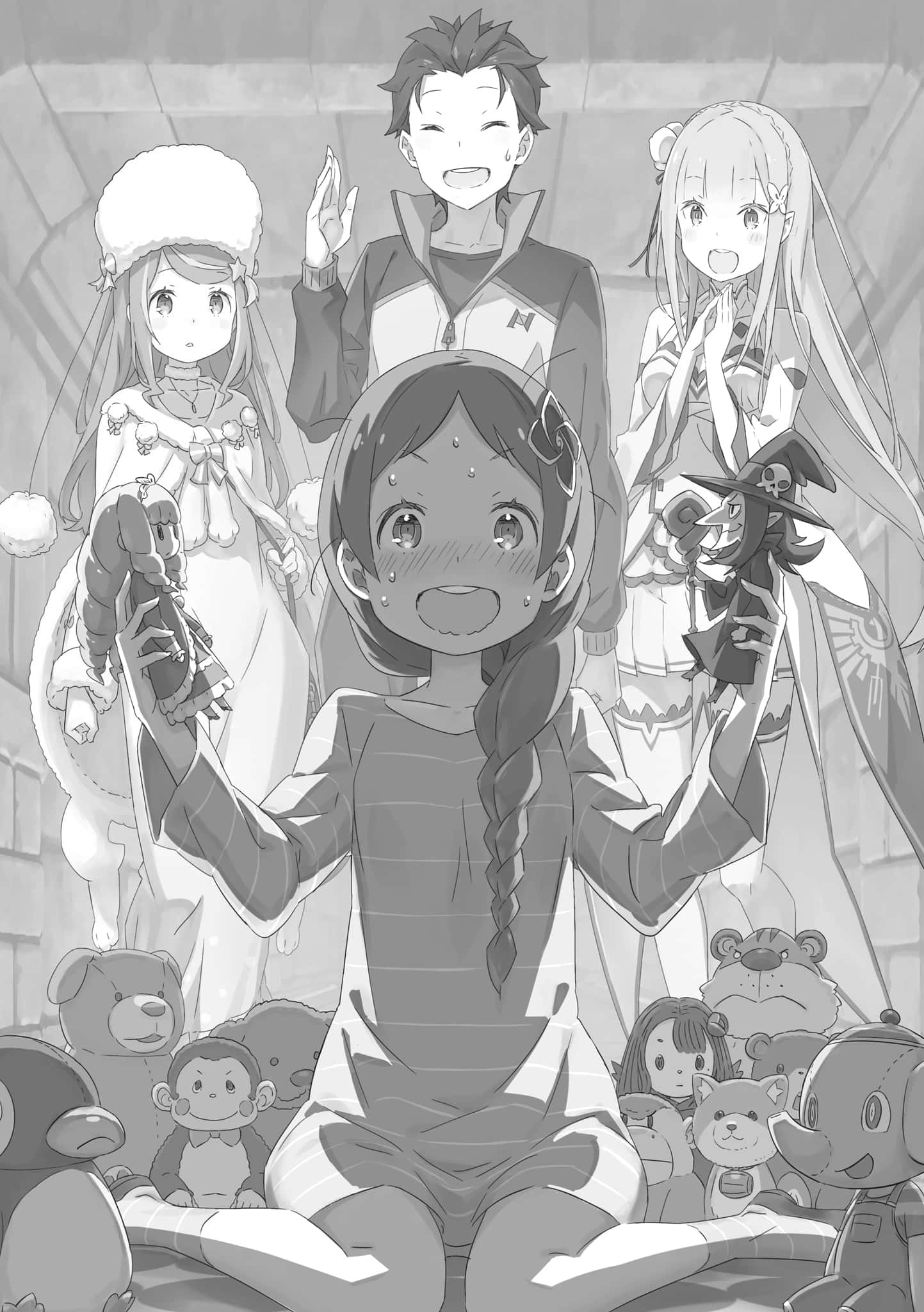 Meili Portroute, anime girl, plush toys, Full HD Phone Wallpaper