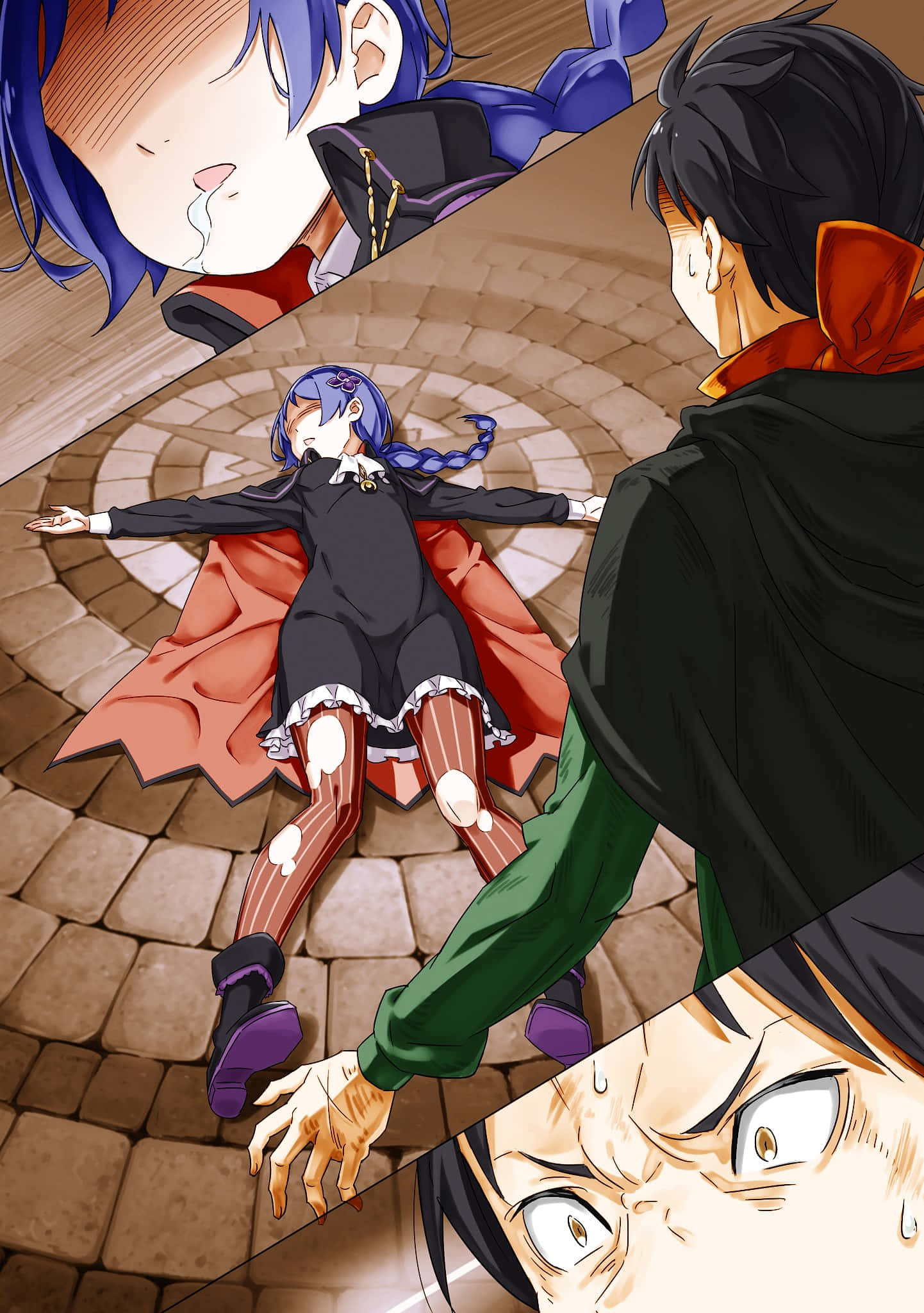 Meili Portroute, blue-haired anime girl, boy, Full HD Phone Wallpaper