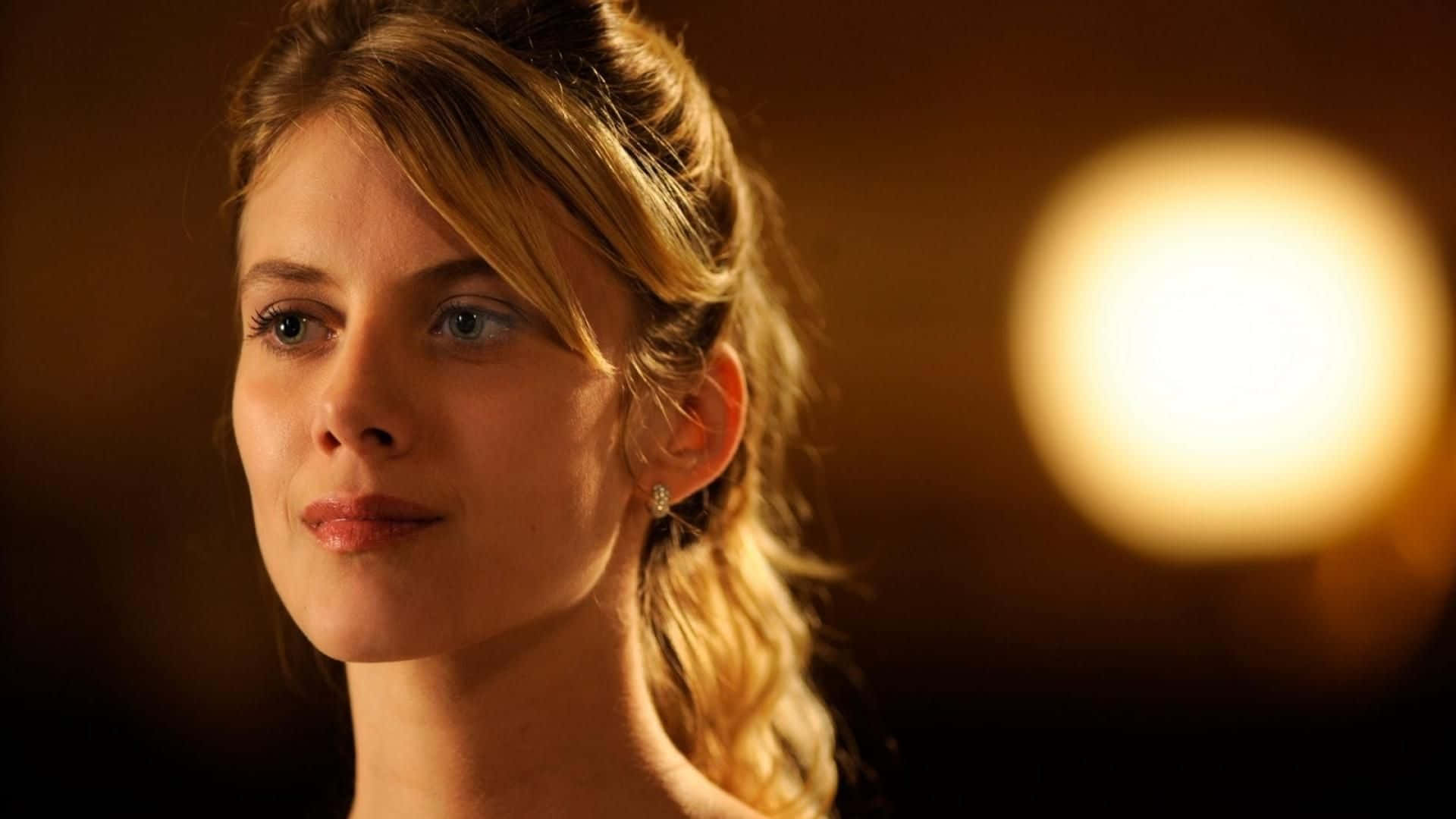 Mélanie Laurent, blonde hair, warm golden light, Full HD Desktop Wallpaper