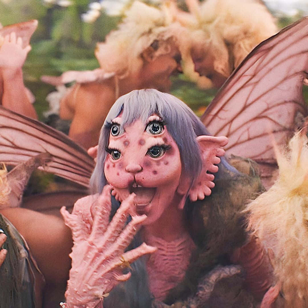 Melanie Martinez, fantasy creature, pink-skinned fairy, SD Desktop Wallpaper