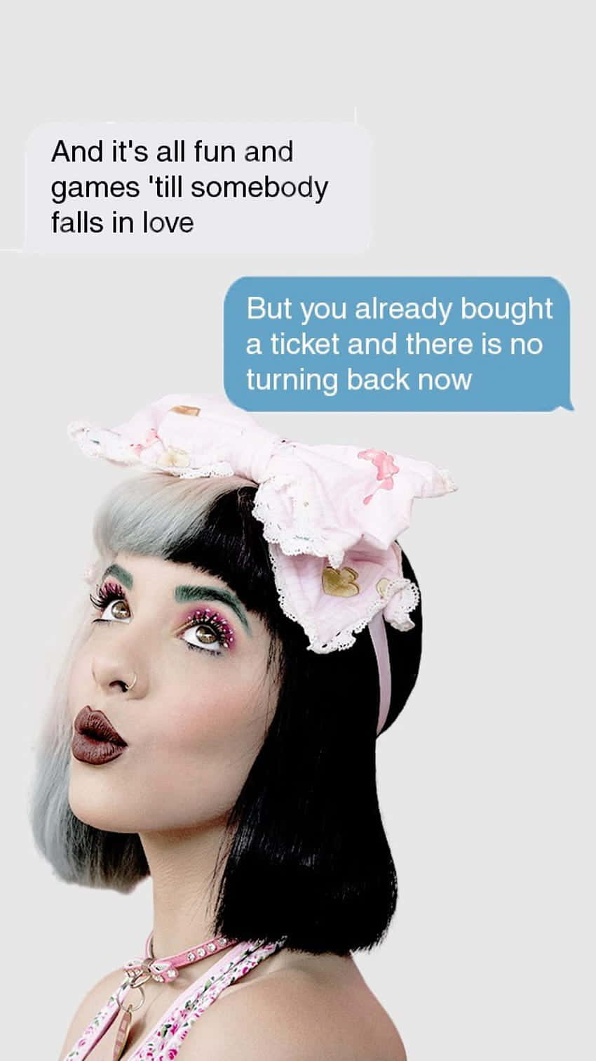 Melanie Martinez, silver and black hair, pink floral headpiece, HD Phone Wallpaper