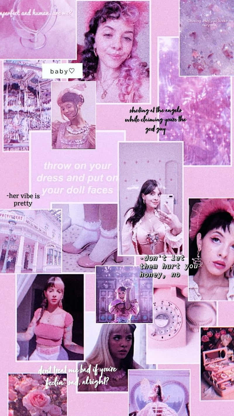 Melanie Martinez, pink-toned, vintage aesthetic, HD Phone Wallpaper