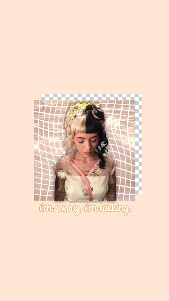 Melanie Martinez Aesthetic, half black half blonde hair, flowers, HD Phone Wallpaper