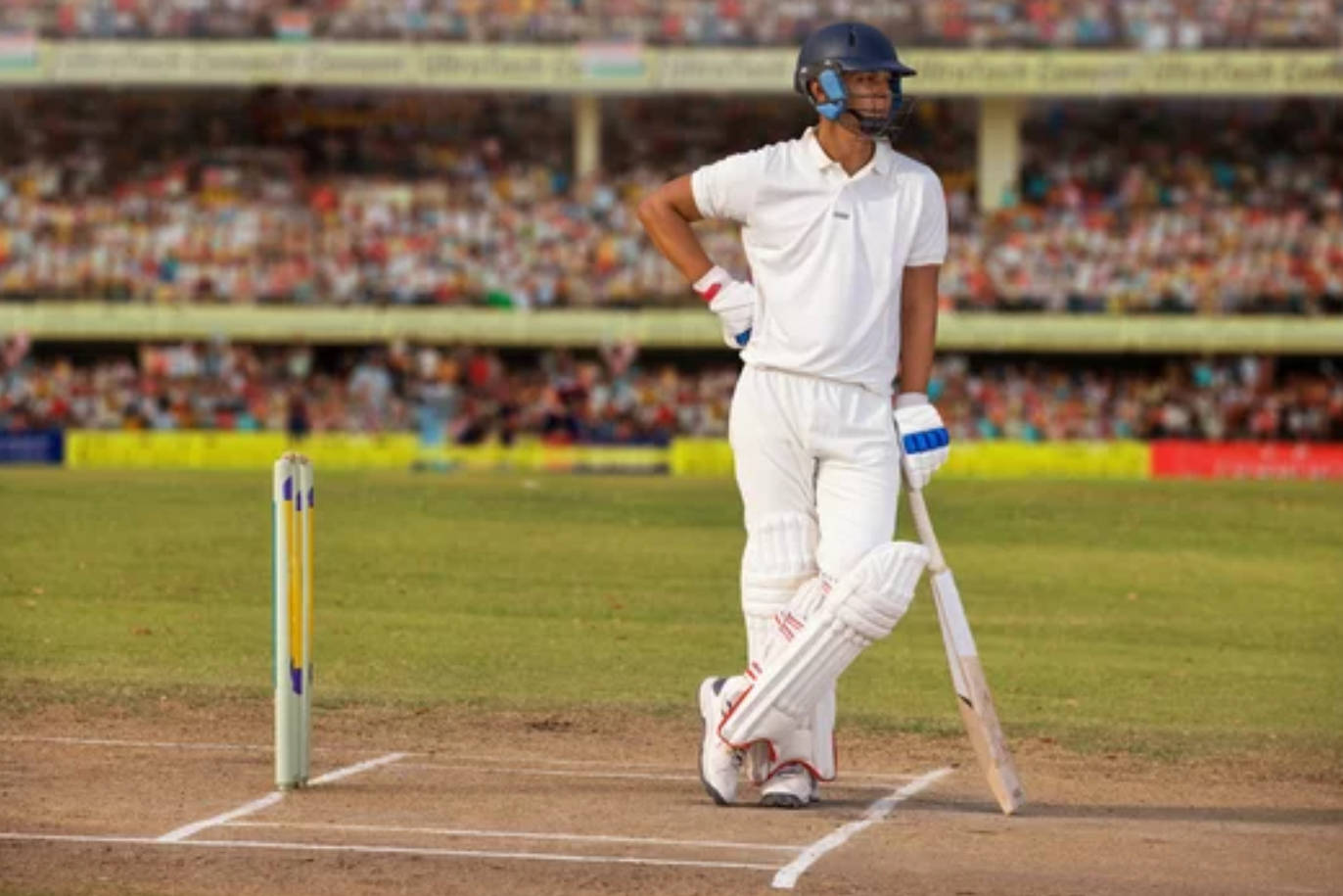 batsman, cricket ground, white gear, HD Desktop Wallpaper