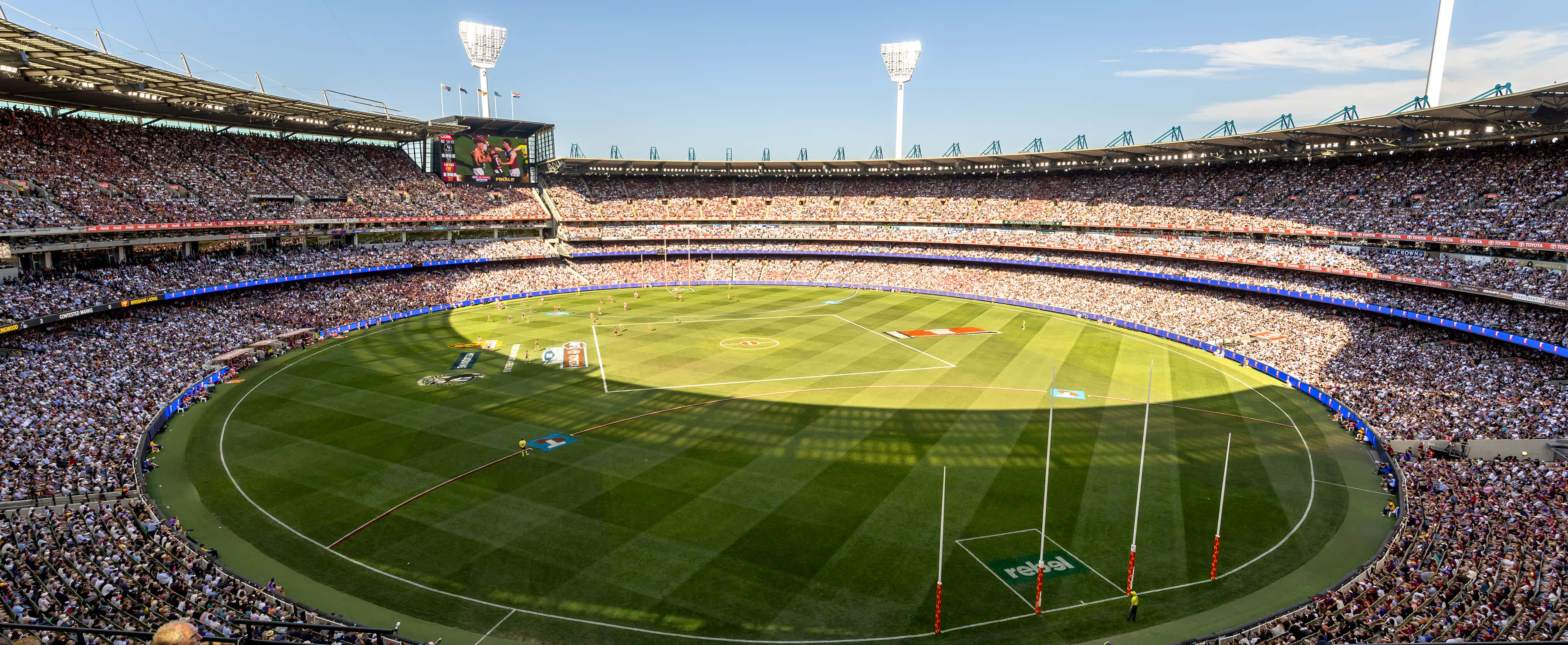 Melbourne Cricket Ground, panoramic view, aerial view, 2K Desktop Wallpaper