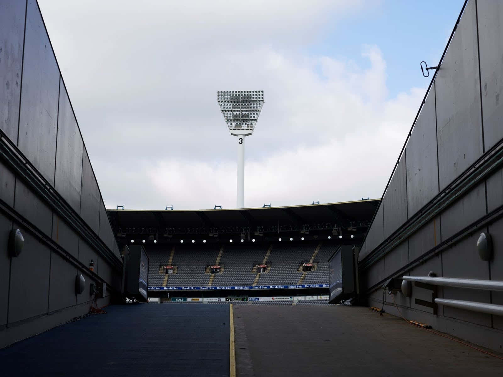 Melbourne Cricket Ground, tunnel, floodlight structure, HD Desktop Wallpaper