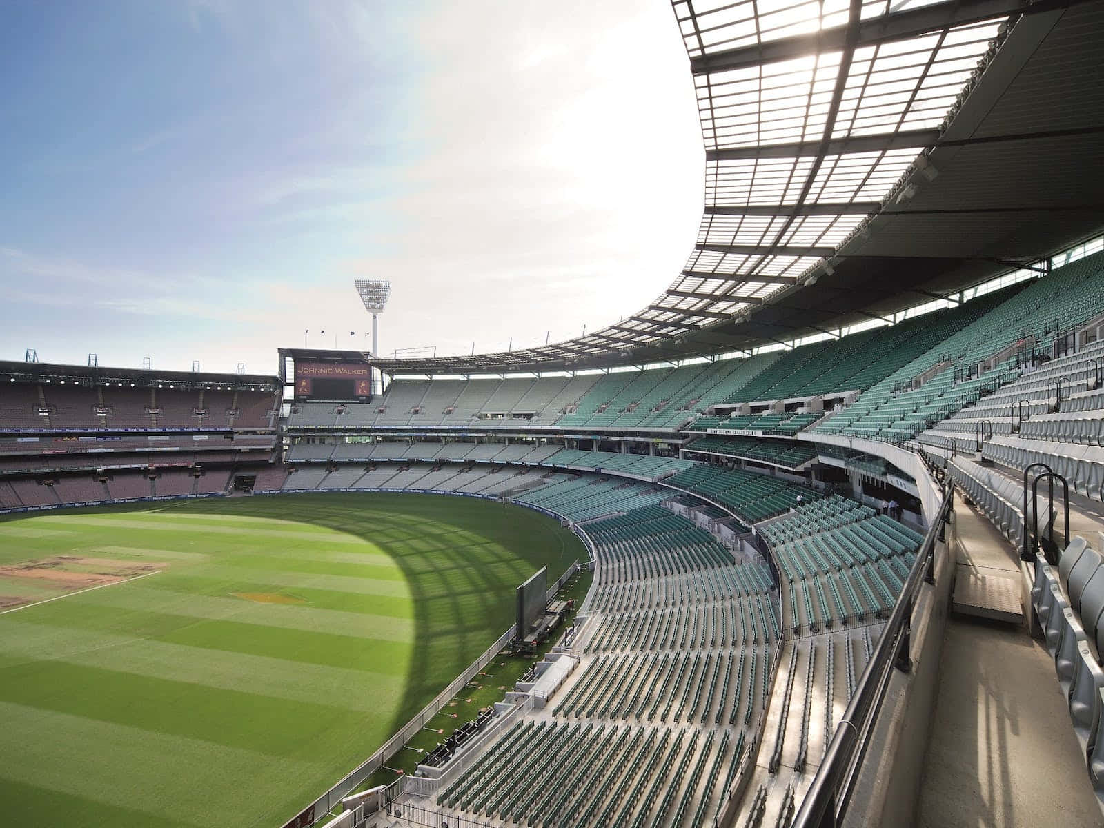 Melbourne Cricket Ground, empty stadium, sunrise, HD Desktop Wallpaper