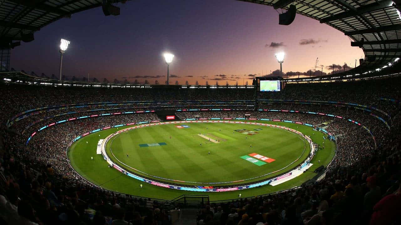 Melbourne Cricket Ground, night match, floodlights, HD Desktop Wallpaper