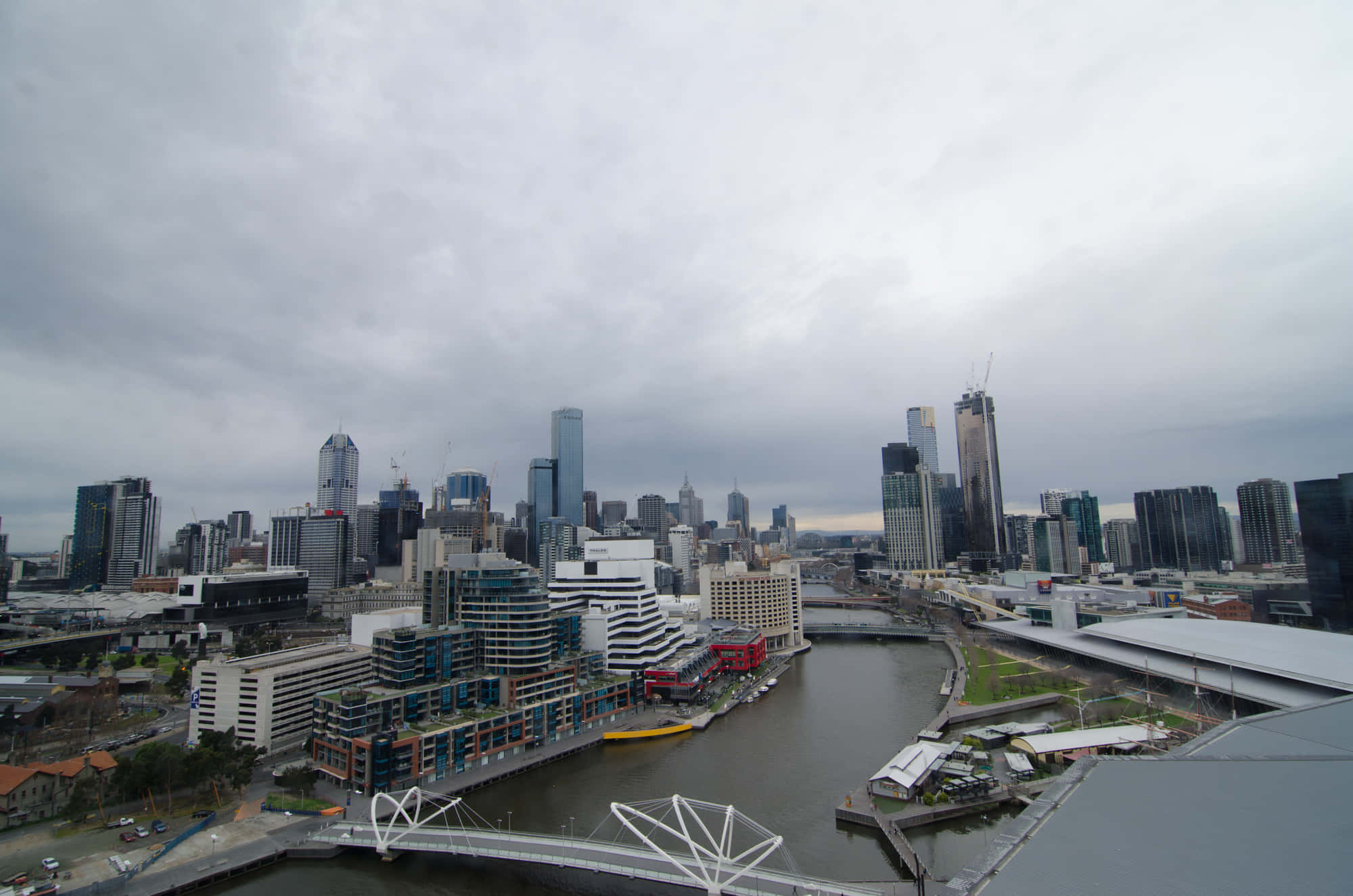 Melbourne South Wharf, skyline, modern skyscrapers, Full HD Desktop Wallpaper