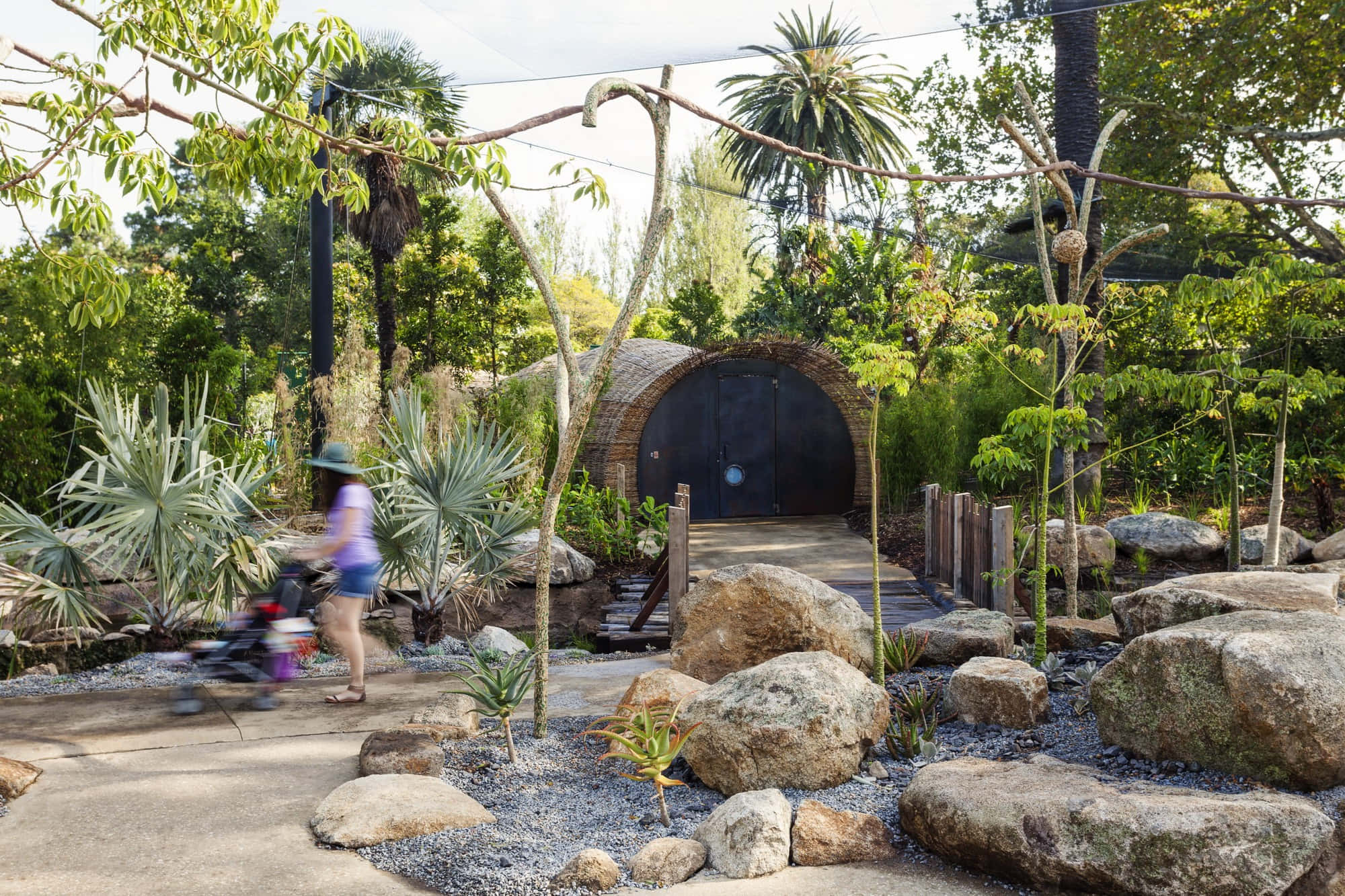 Melbourne Zoo, garden pathway, gravel path, Full HD Desktop Wallpaper