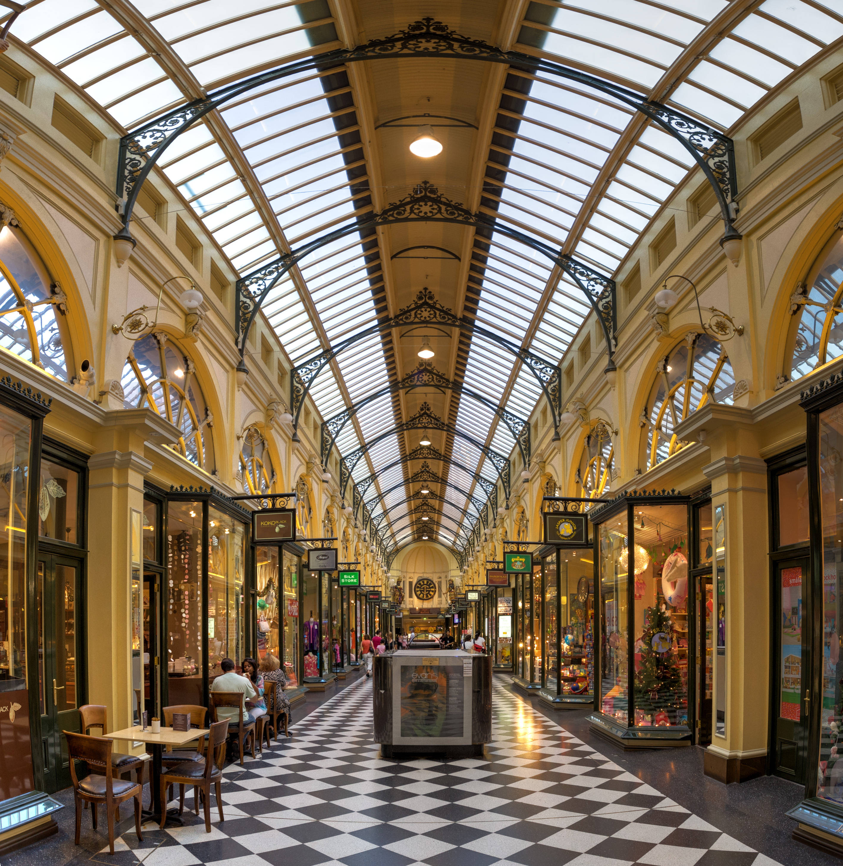 Melbourne, arcade, glass-roofed, 2K Phone Wallpaper