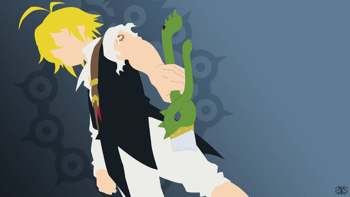 Meliodas, dragon handle, green snake, SD Desktop Wallpaper
