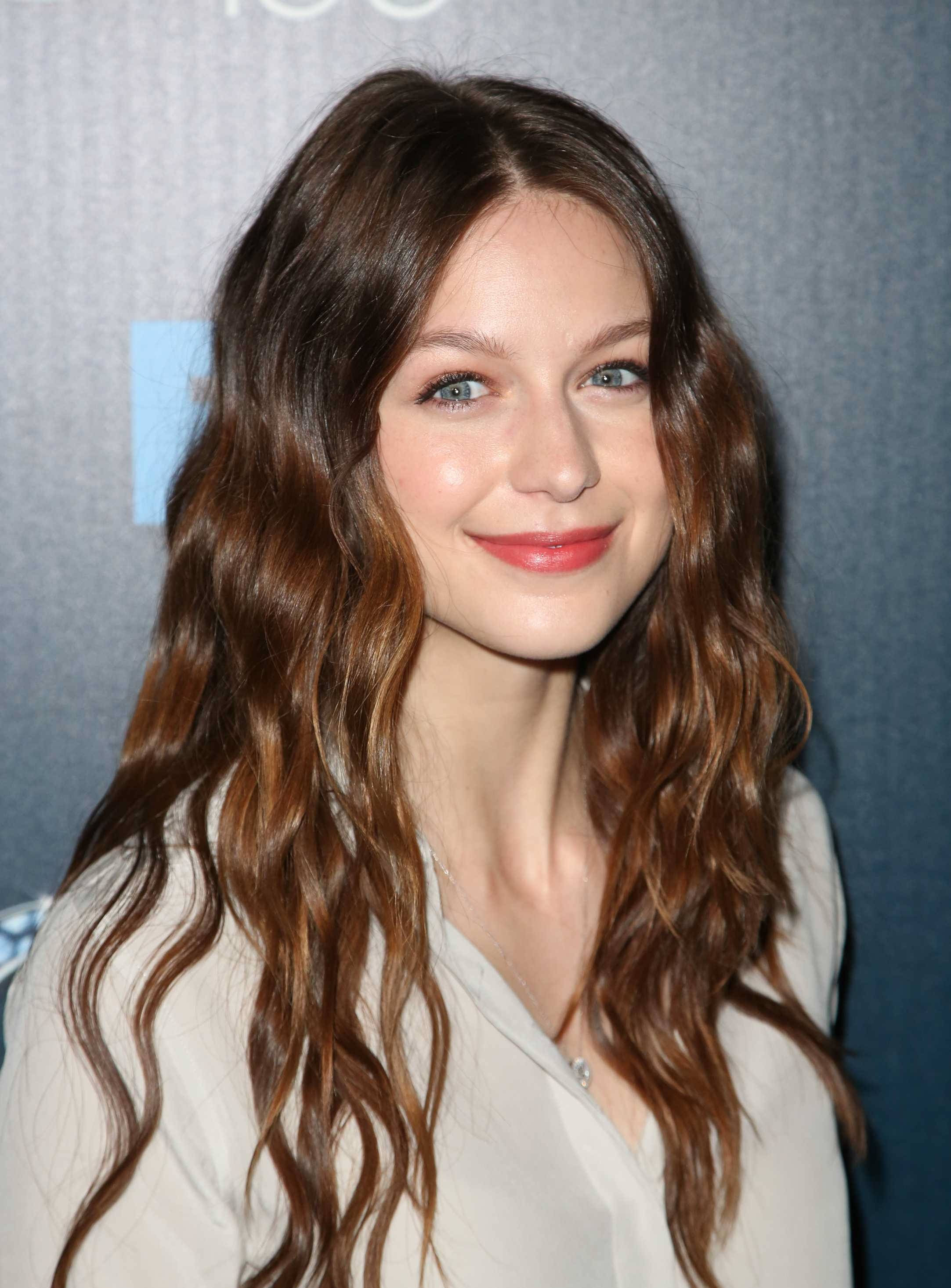 Melissa Benoist, wavy hair, long brown hair, 2K Phone Wallpaper